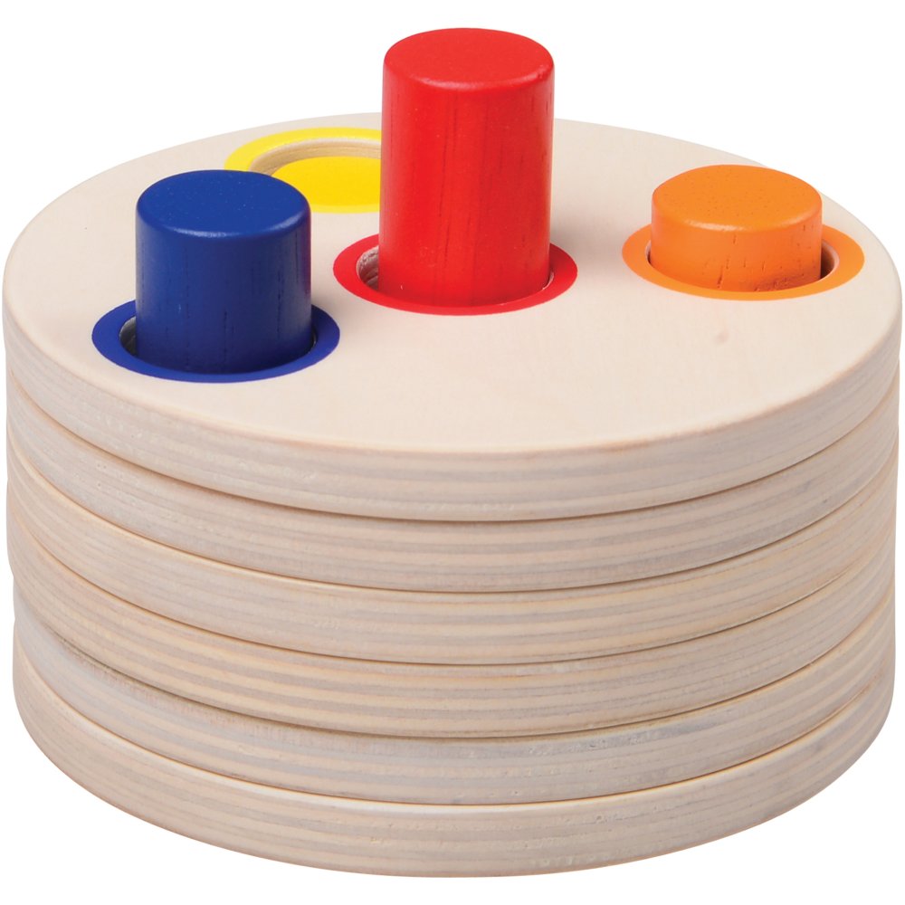 Six Levels Stacked of Wooden Logic Stacking Puzzle