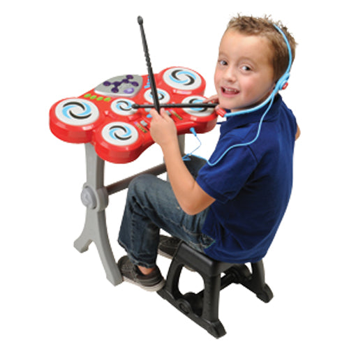 Kid Playing with Activity Drum Center