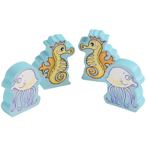 Wooden Sea Life Characters