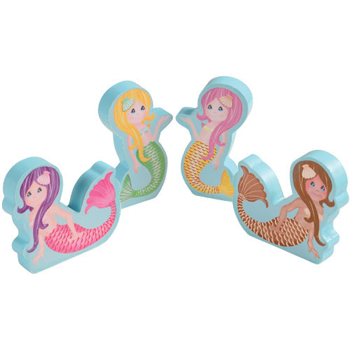 Wooden Mermaid Figures