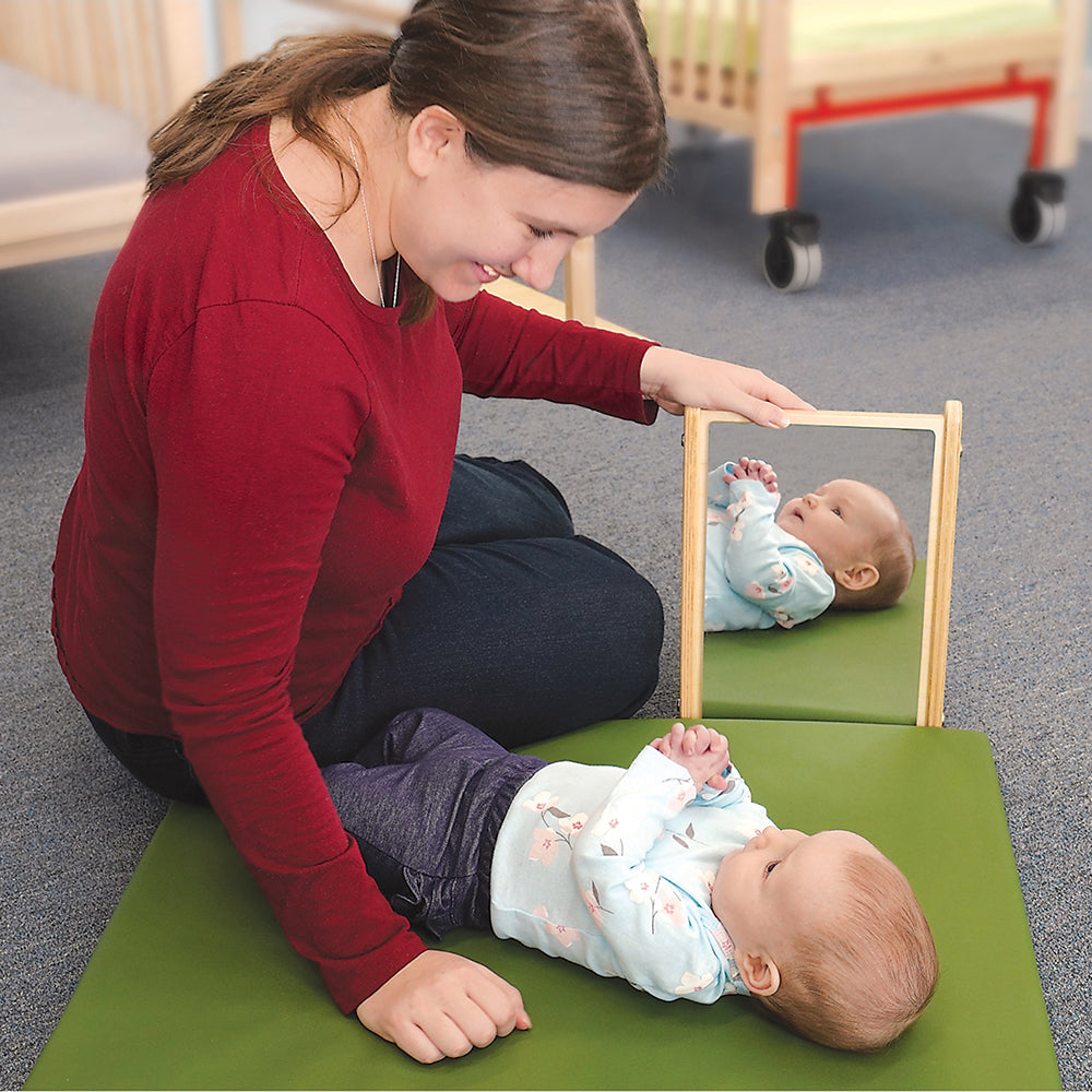 Infant Early Exploration with Peek-A-Boo Angled Mirror