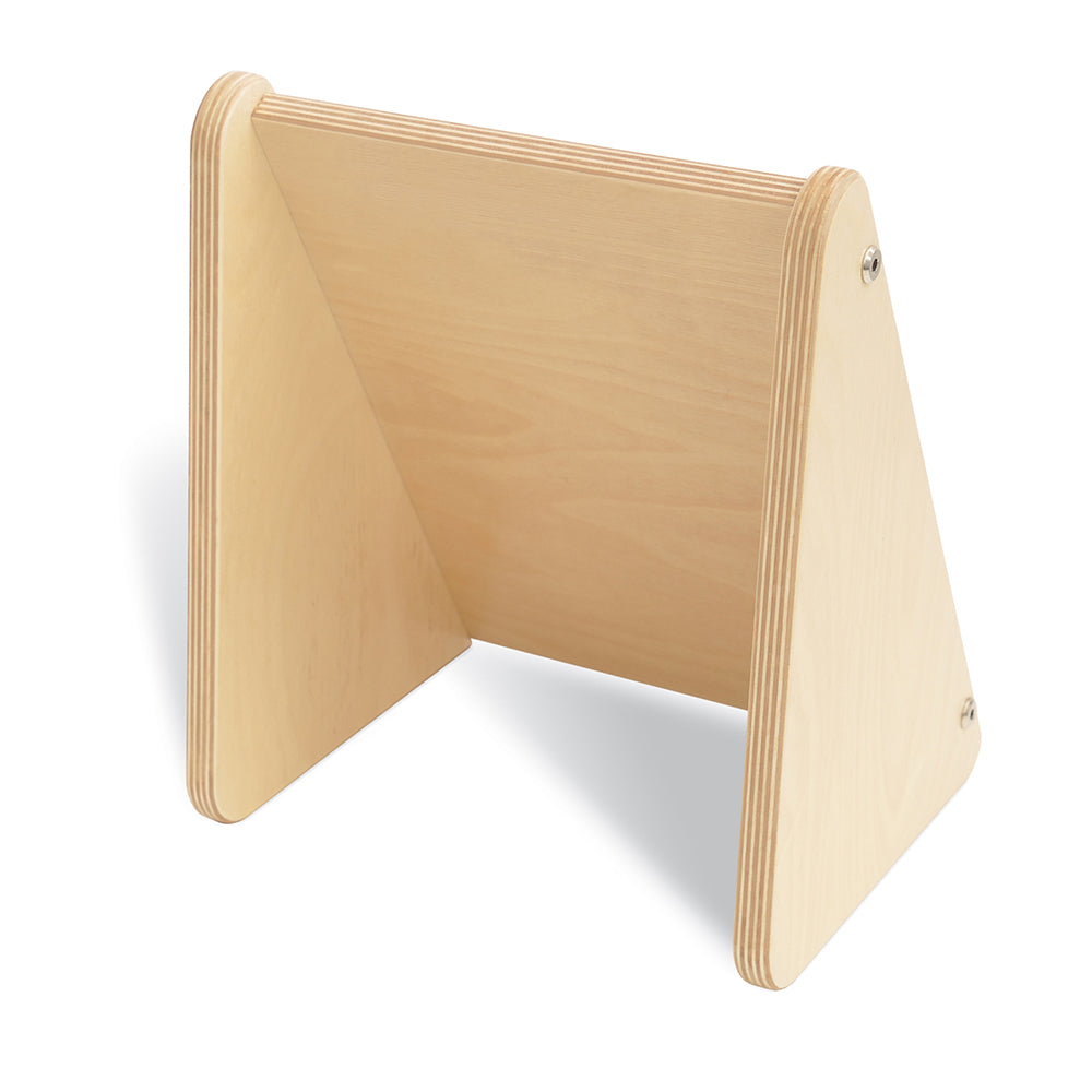 Back View of Peek-A-Boo Angled Mirror with Eco-Friendly Wooden Stand