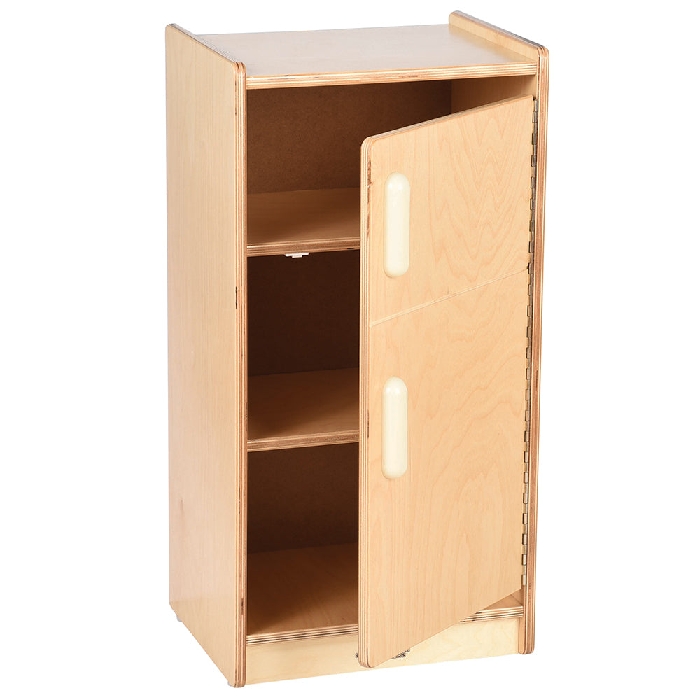 One Solid Door of Safe-Play Eco-Friendly Wooden Toddler Refrigerator