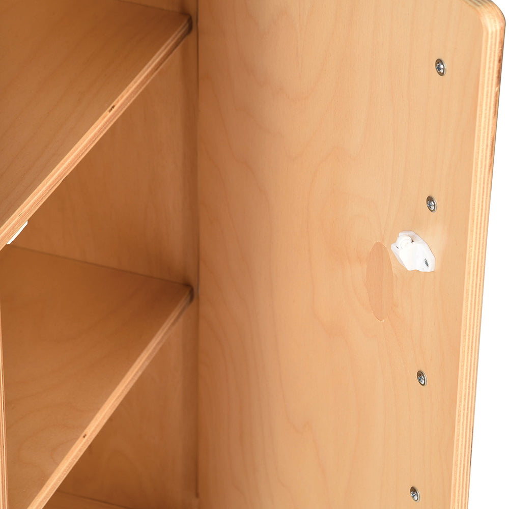 Safety Hinges of Safe-Play Eco-Friendly Wooden Toddler Refrigerator