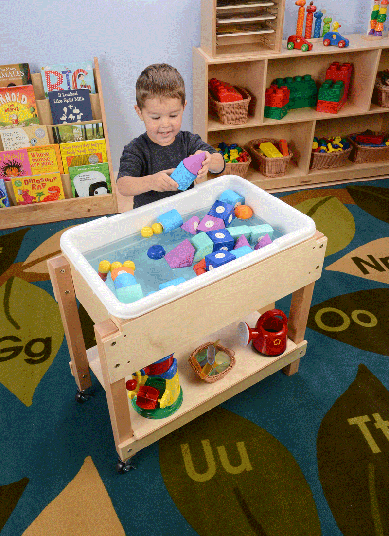 Child Playing with Toddler Sensory Sand & Water Table with Lid