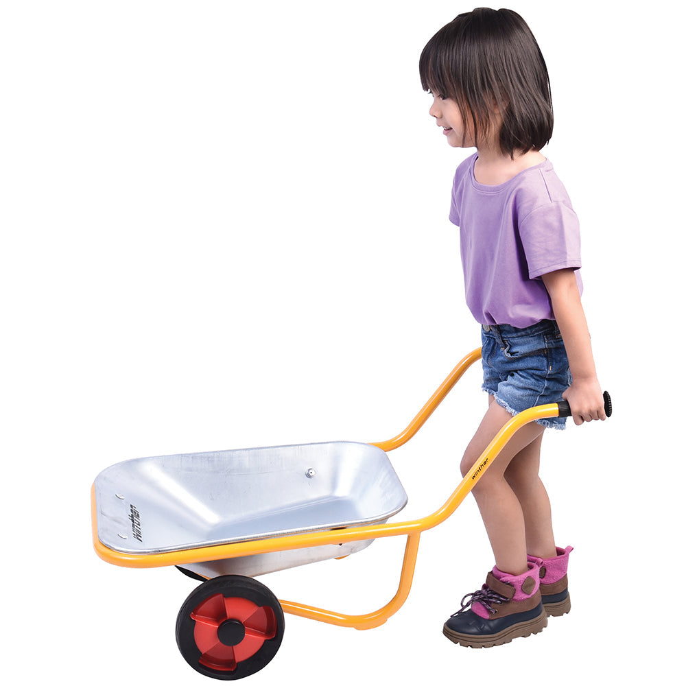 Kid Pushing Wheelbarrow
