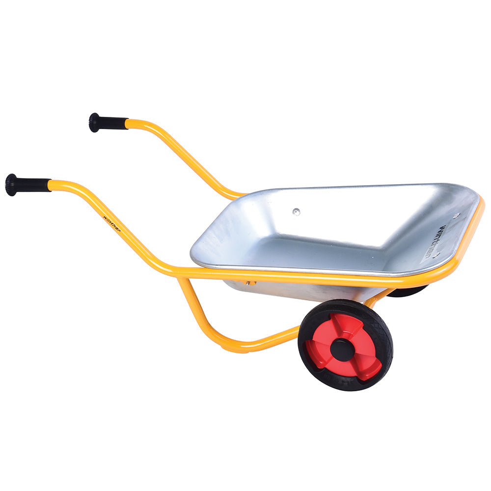 Side View Heavy-Duty Steel Wheelbarrow