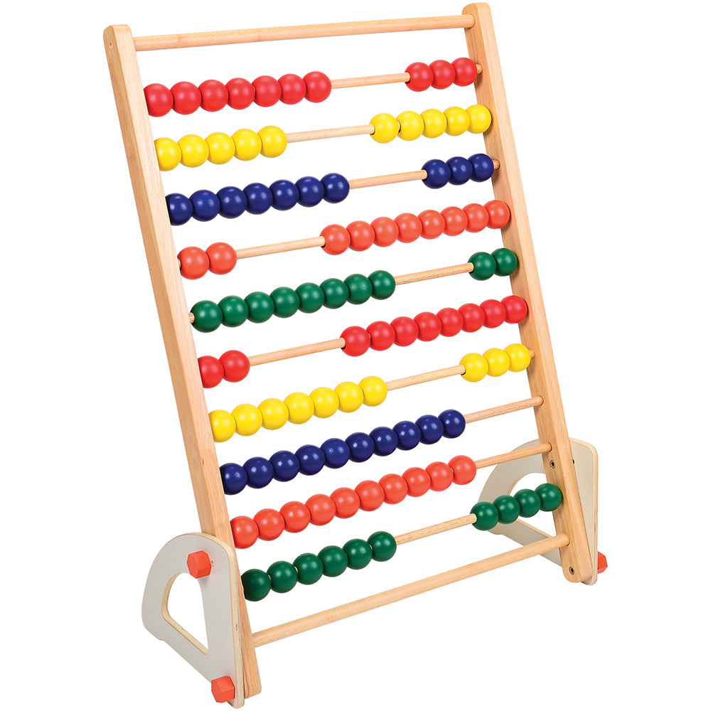 Jumbo Wooden Standing Abacus Counting Frame with Colorful Beads