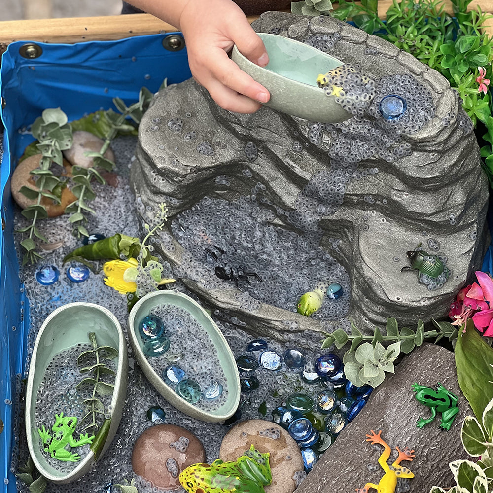 Outdoor Exploration with Rustic Stone Scoops