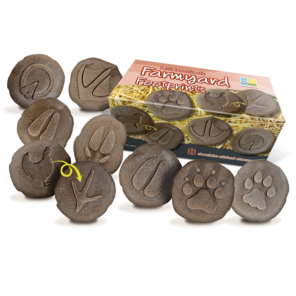 Farm Yard Footprints Double-Sided Animal Stones