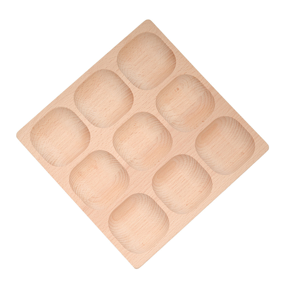 Yellow Door® Natural Sorting Tray | 9-Section Wooden Tray