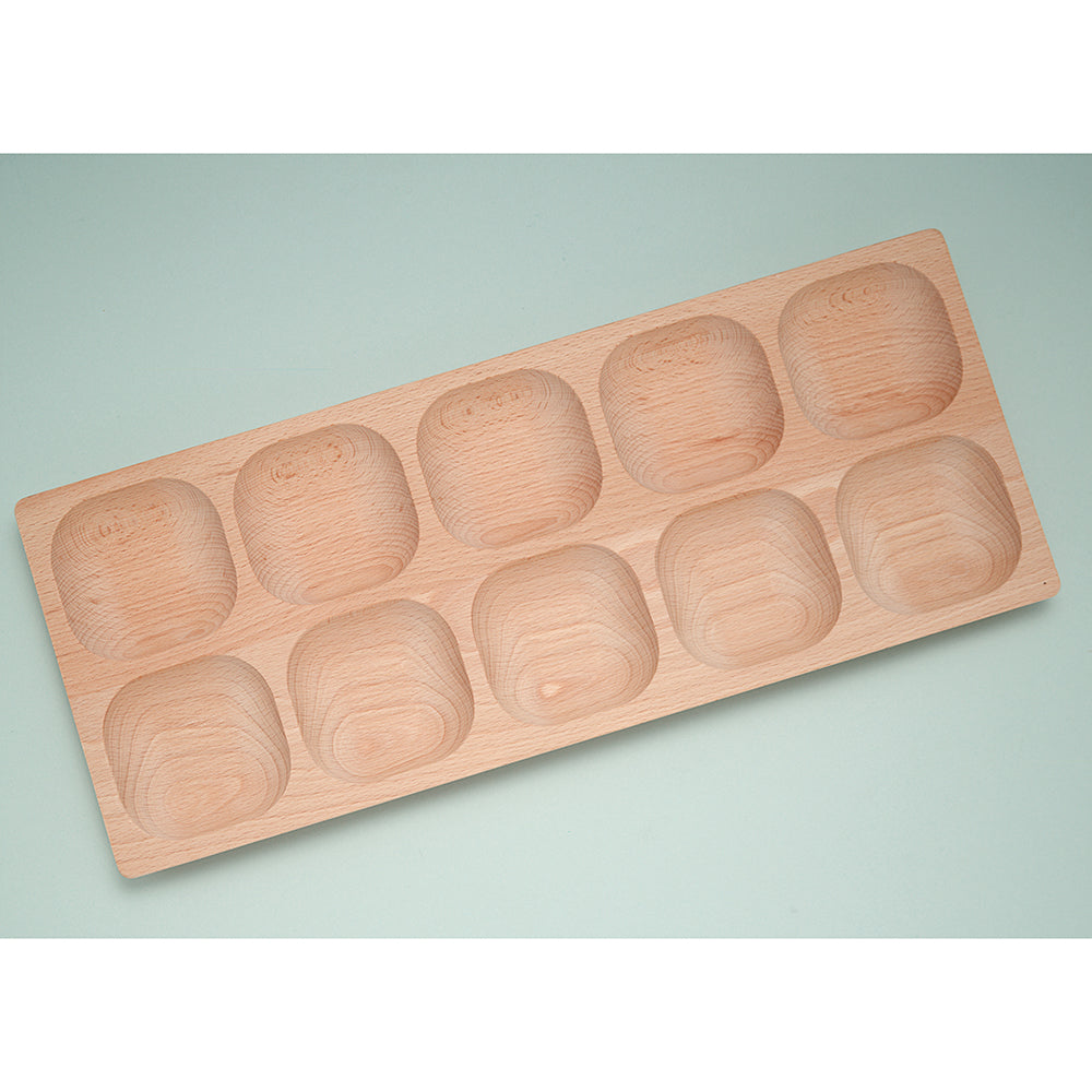 Wooden 10-Frame Math Tray