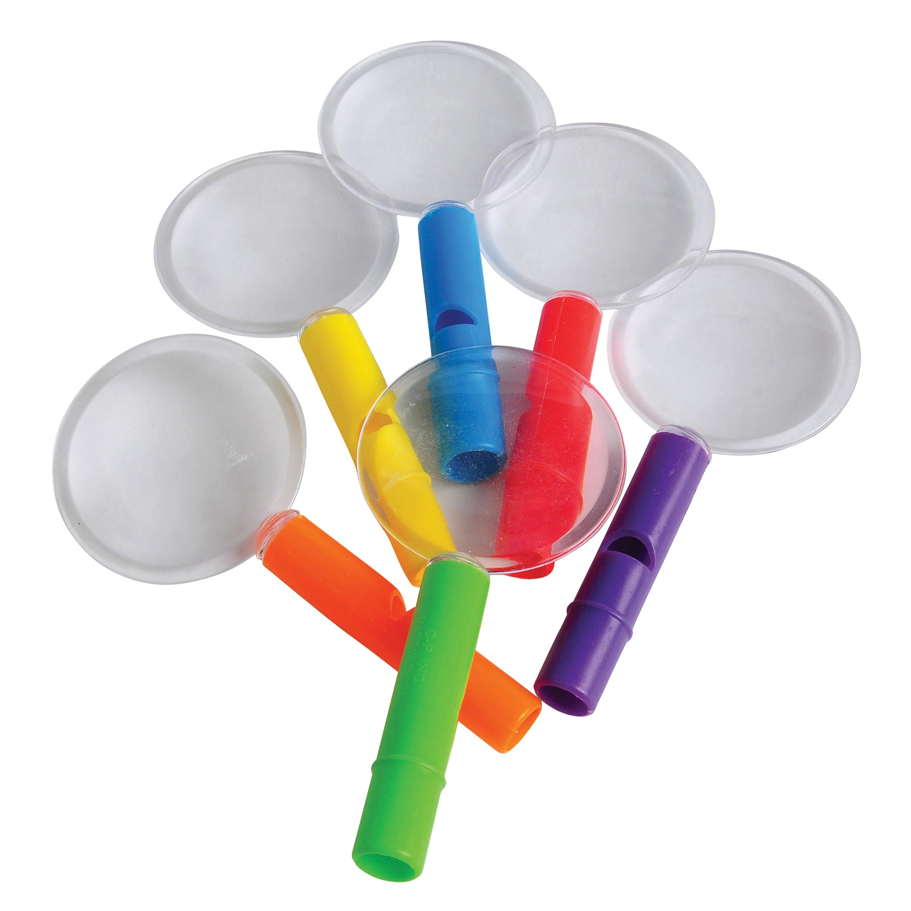 Magnifying Glasses with Whistle for Sensory Learning - Set of 12