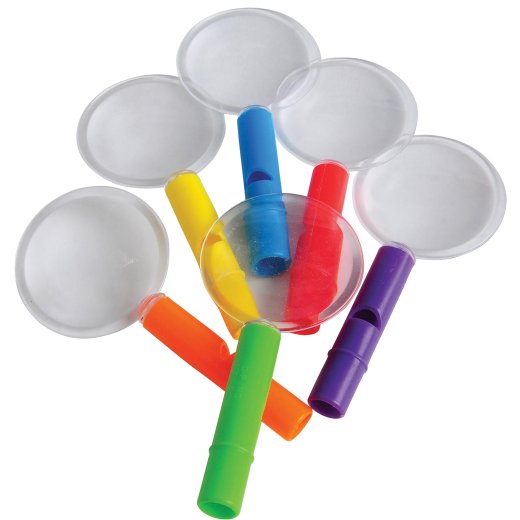Magnifying Glasses with Whistle for Sensory Learning - Set of 12