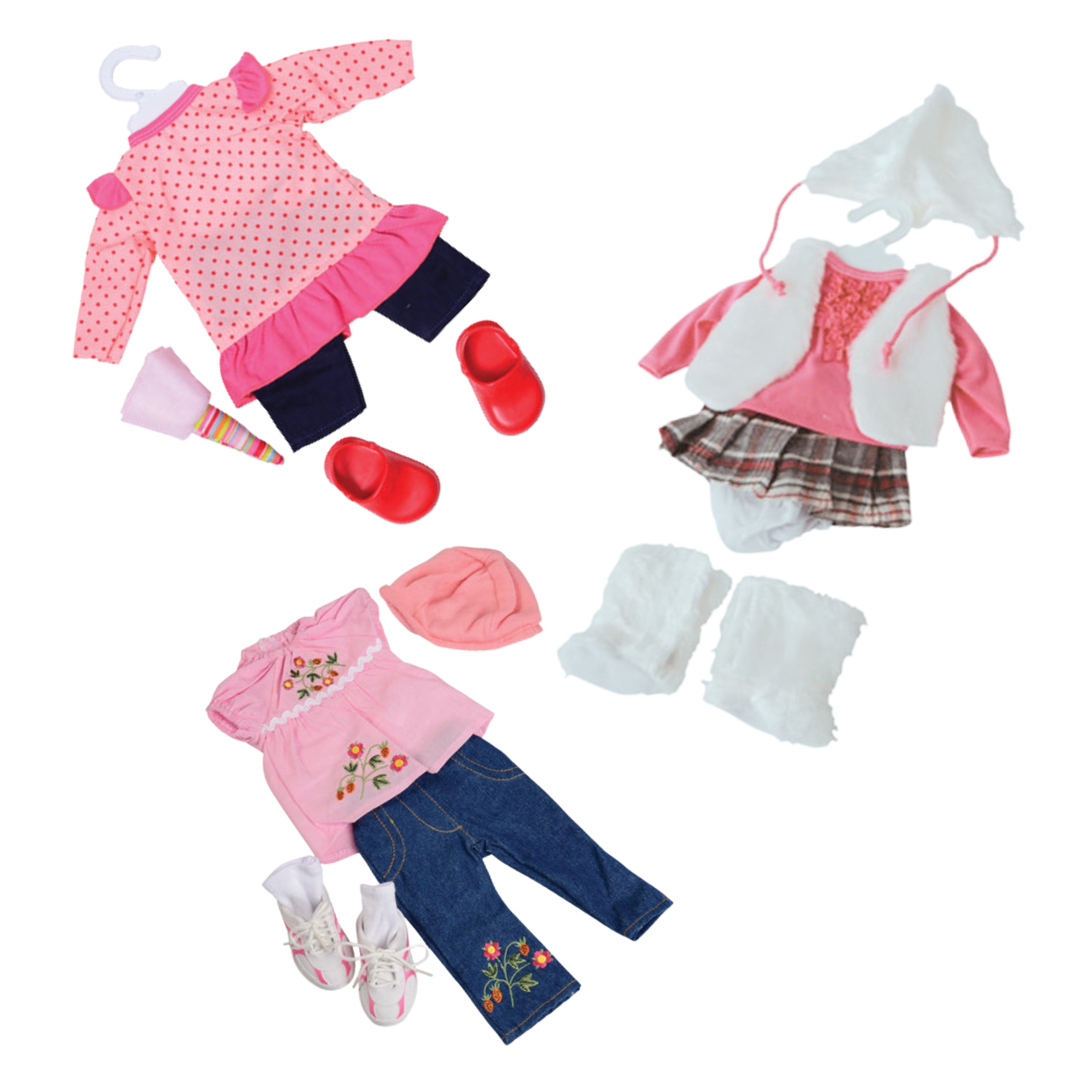 14"-18" Doll Clothes Playtime Bundle