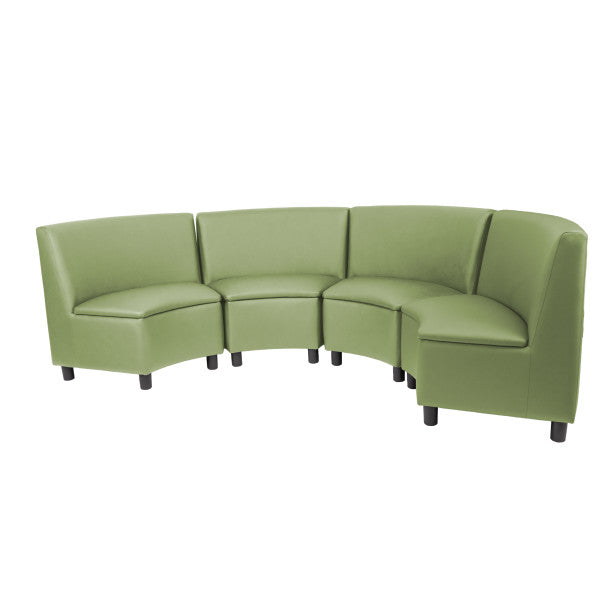 Modular Wedge Chairs, 4-Pack - Fern Green