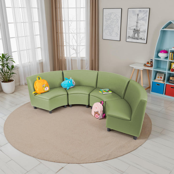 Modular Wedge Chairs, 4-Pack - Fern Green