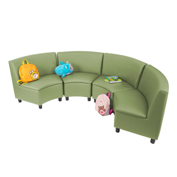 Modular Wedge Chairs, 4-Pack - Fern Green