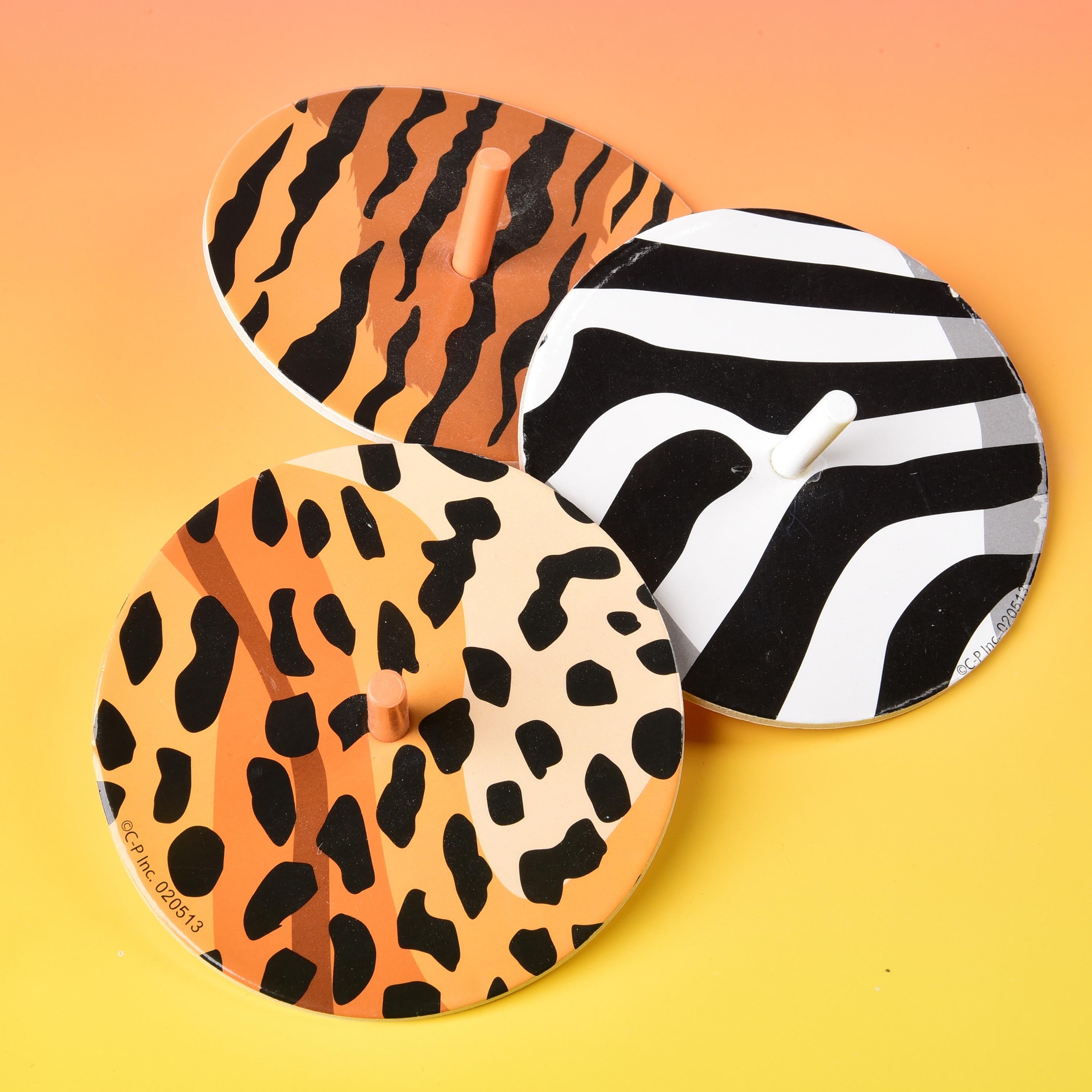Animal Print Spinning Tops