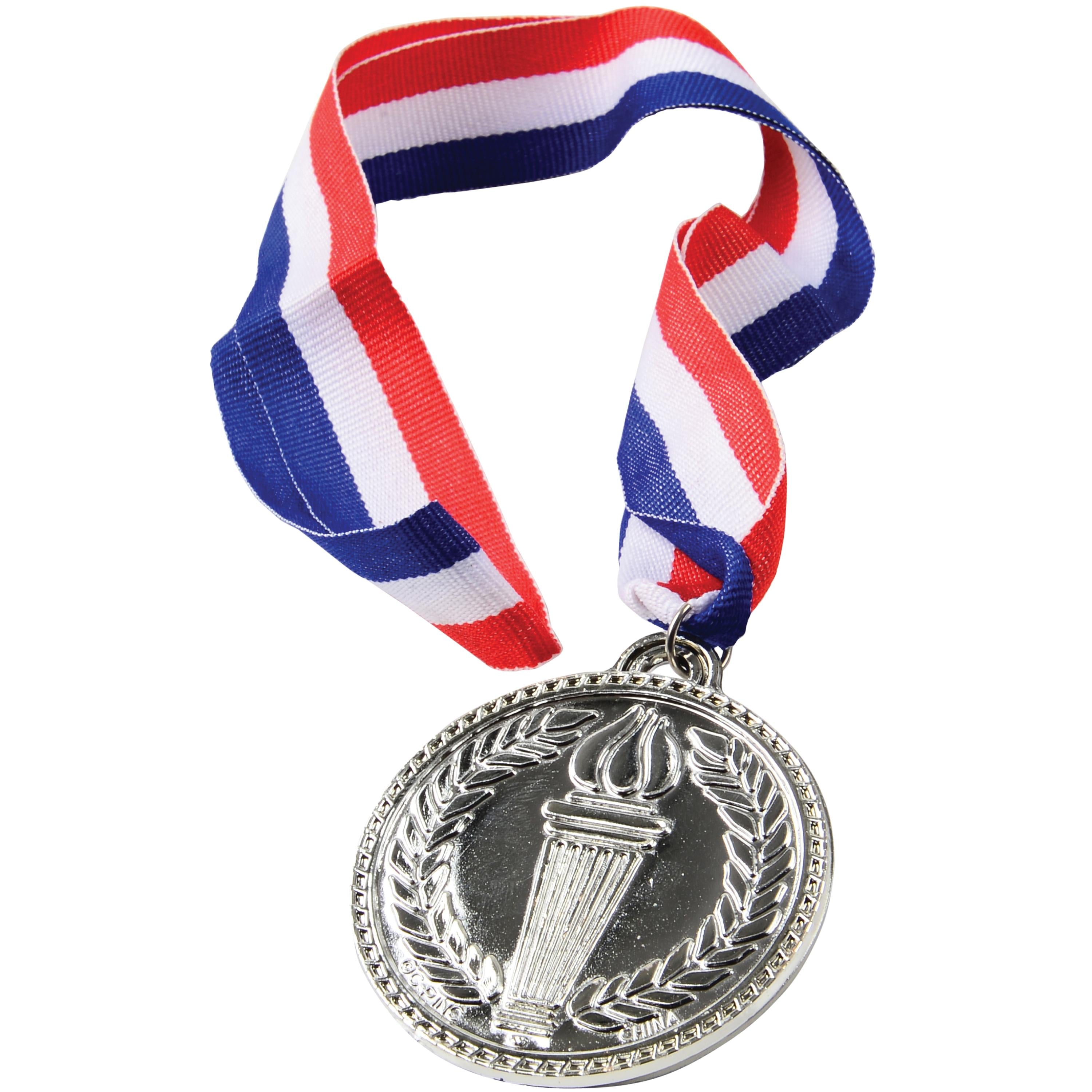 Silver Achievement Medal for Kids – Encouragement Award with Ribbon