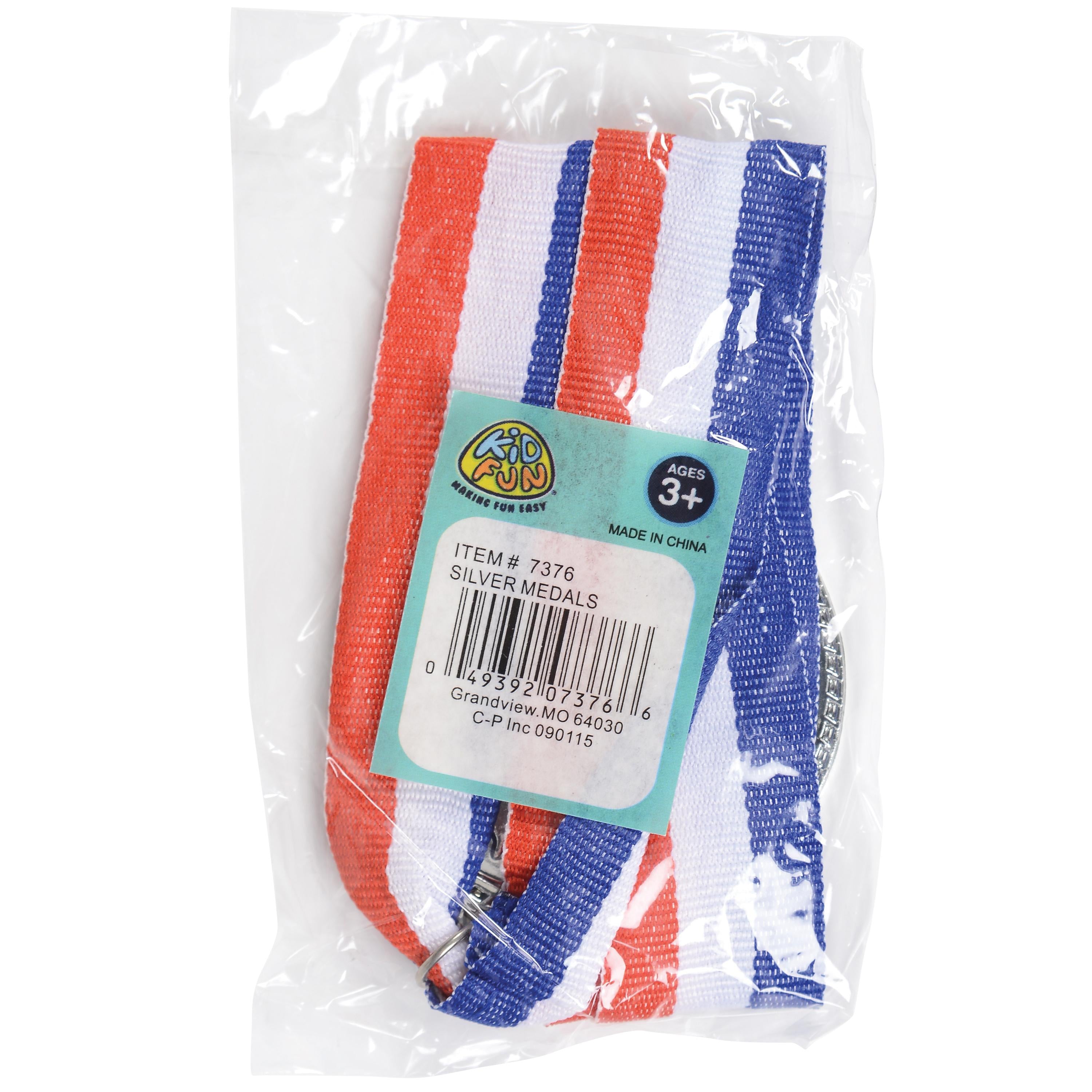 Silver Achievement Medal for Kids – Encouragement Award with Ribbon