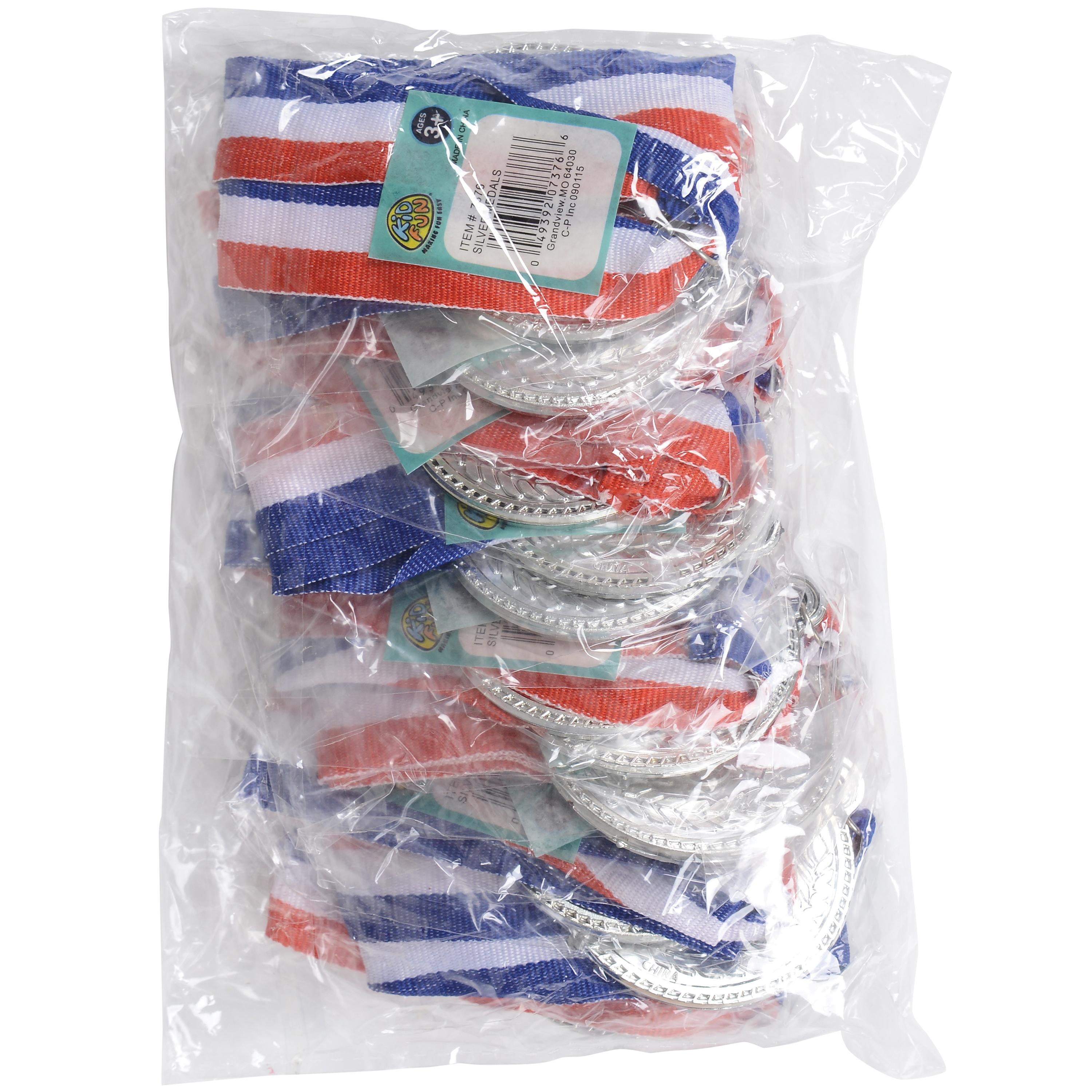 Silver Achievement Medal for Kids – Encouragement Award with Ribbon