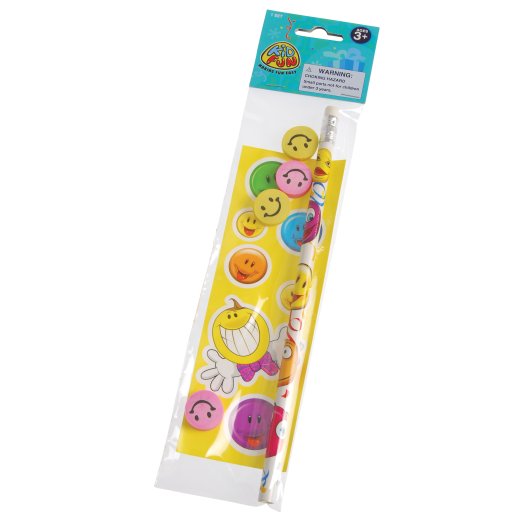 Smiley Face Pencil & Reward Set