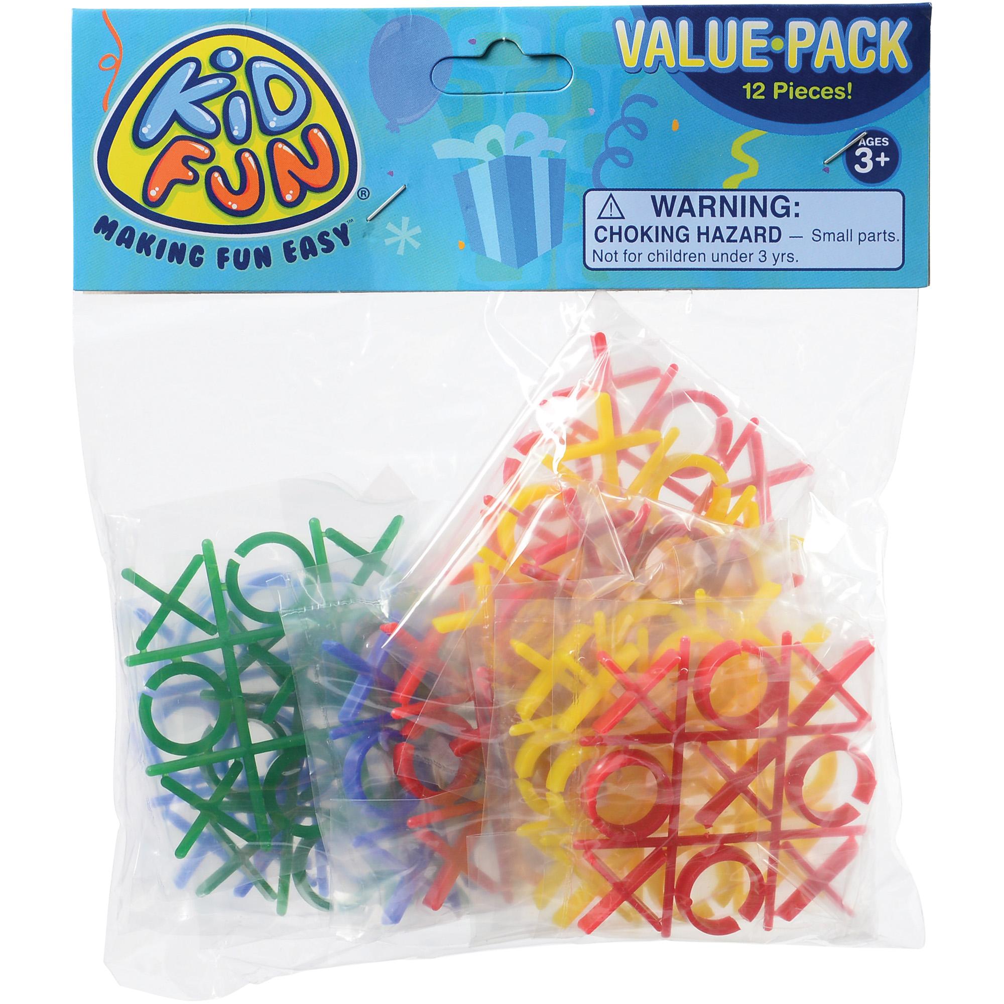 Mini Plastic Tic-Tac-Toe Games - Set of 12