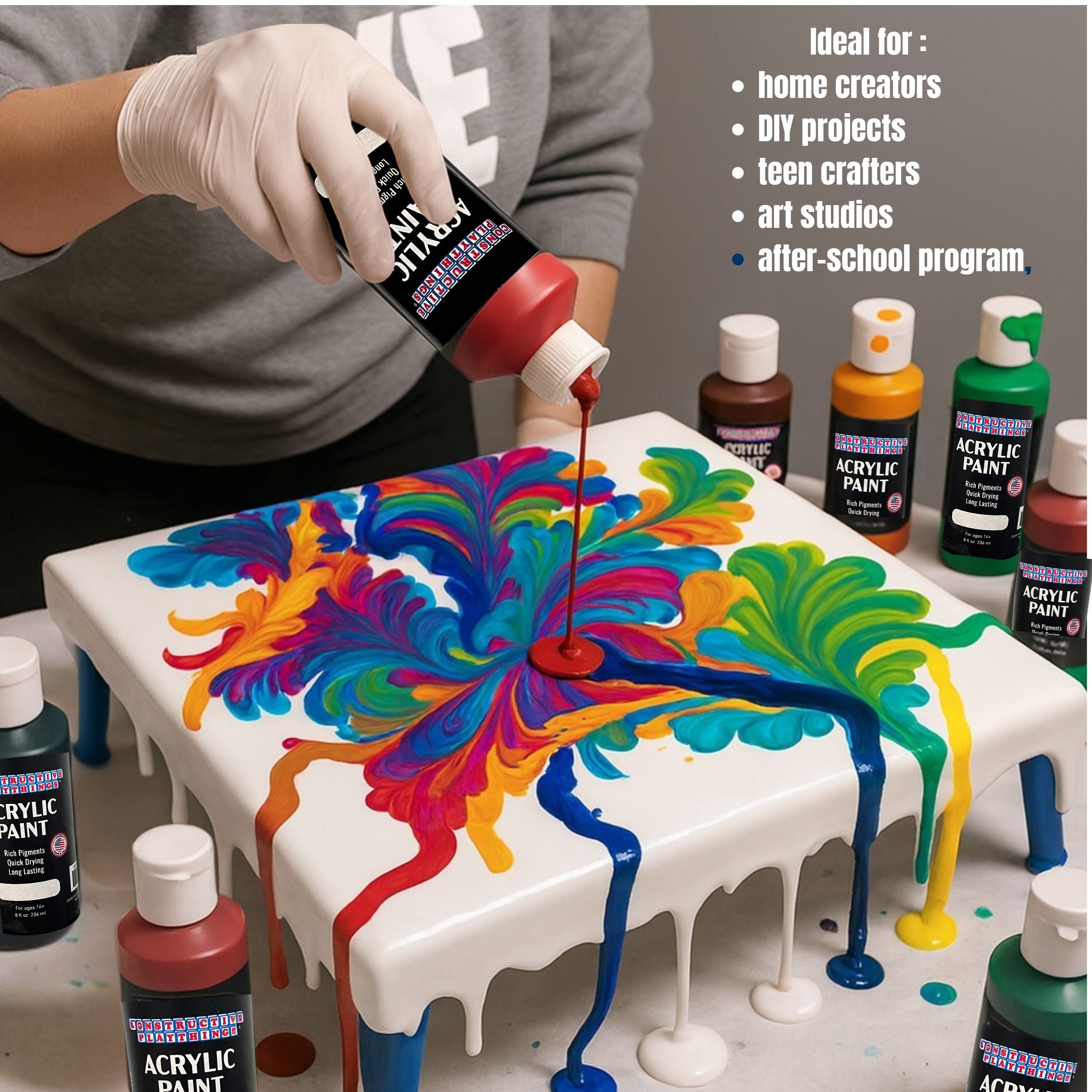 Acrylic Paint Set – 12 Vibrant Colors