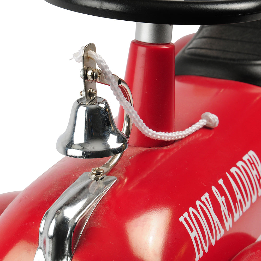 Ringing Bell on Hook & Ladder Steel Ride-On Fire Truck