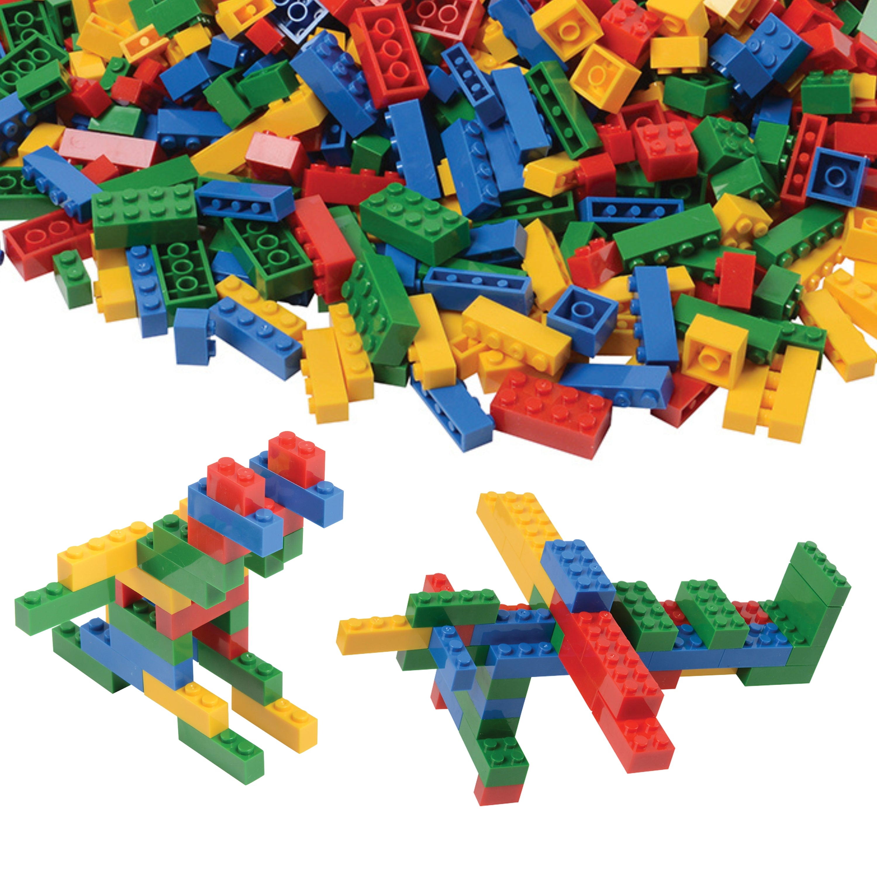Standard Interlocking Bricks -Classic Colors - 1200 Pieces