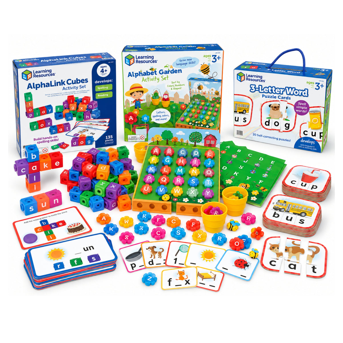 Alphabet, Spelling & 3-Letter Word Learning Bundle