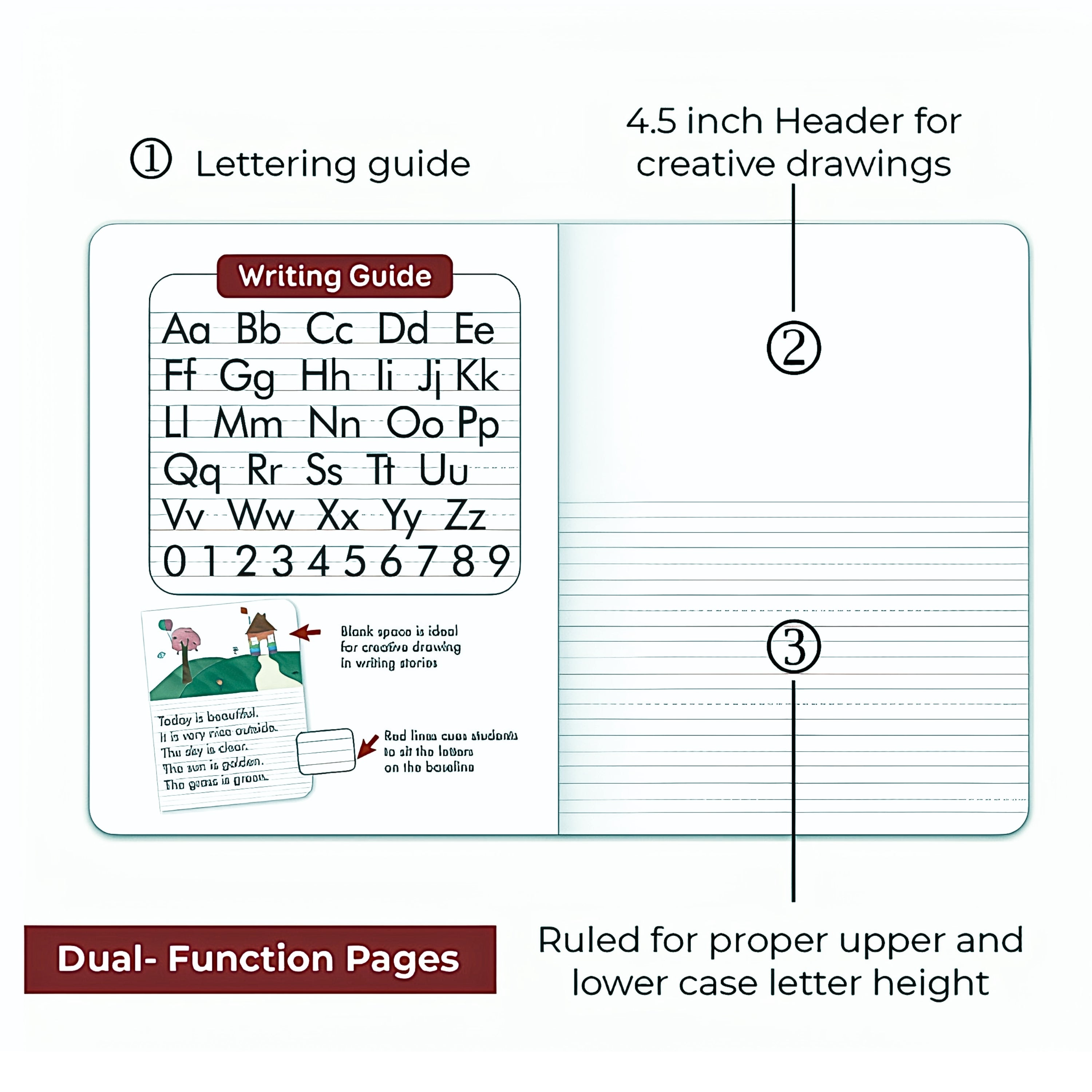 Early Learning Picture Story Notebook 9.75" x 7.5" - 100 Sheets