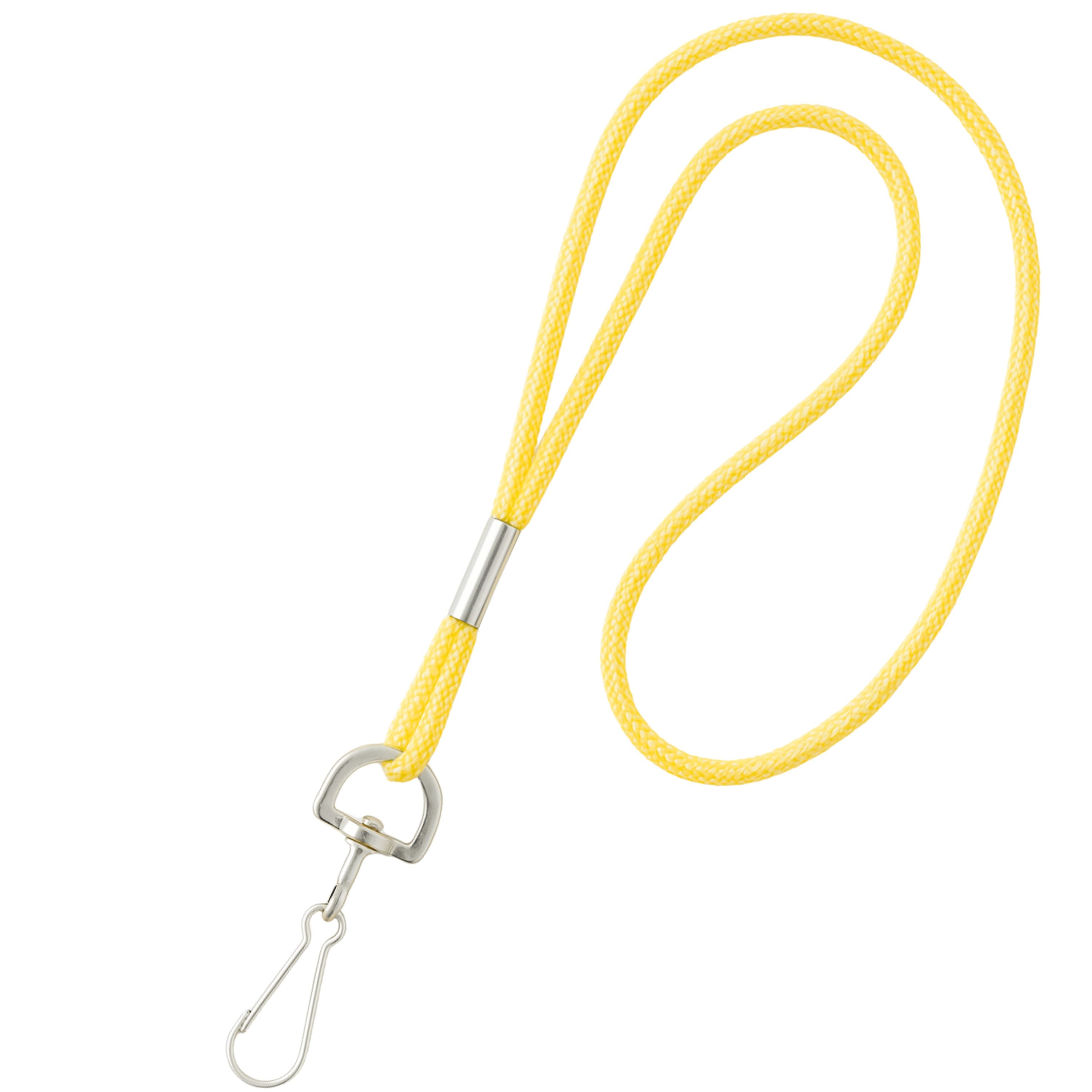 Yellow Nylon Lanyard with Swivel Clip – 36” Long