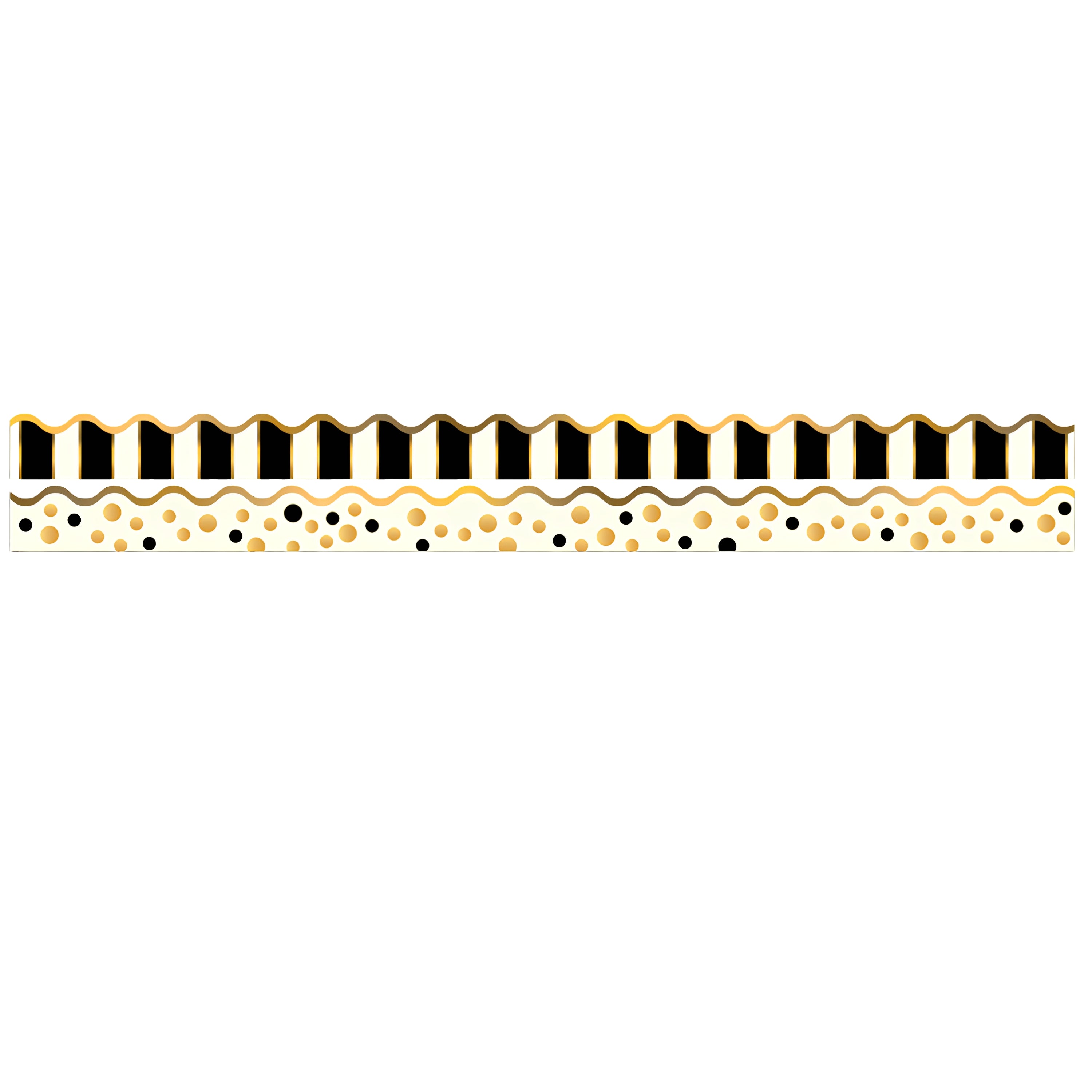 Gold Bars Scalloped Classroom Border Trim