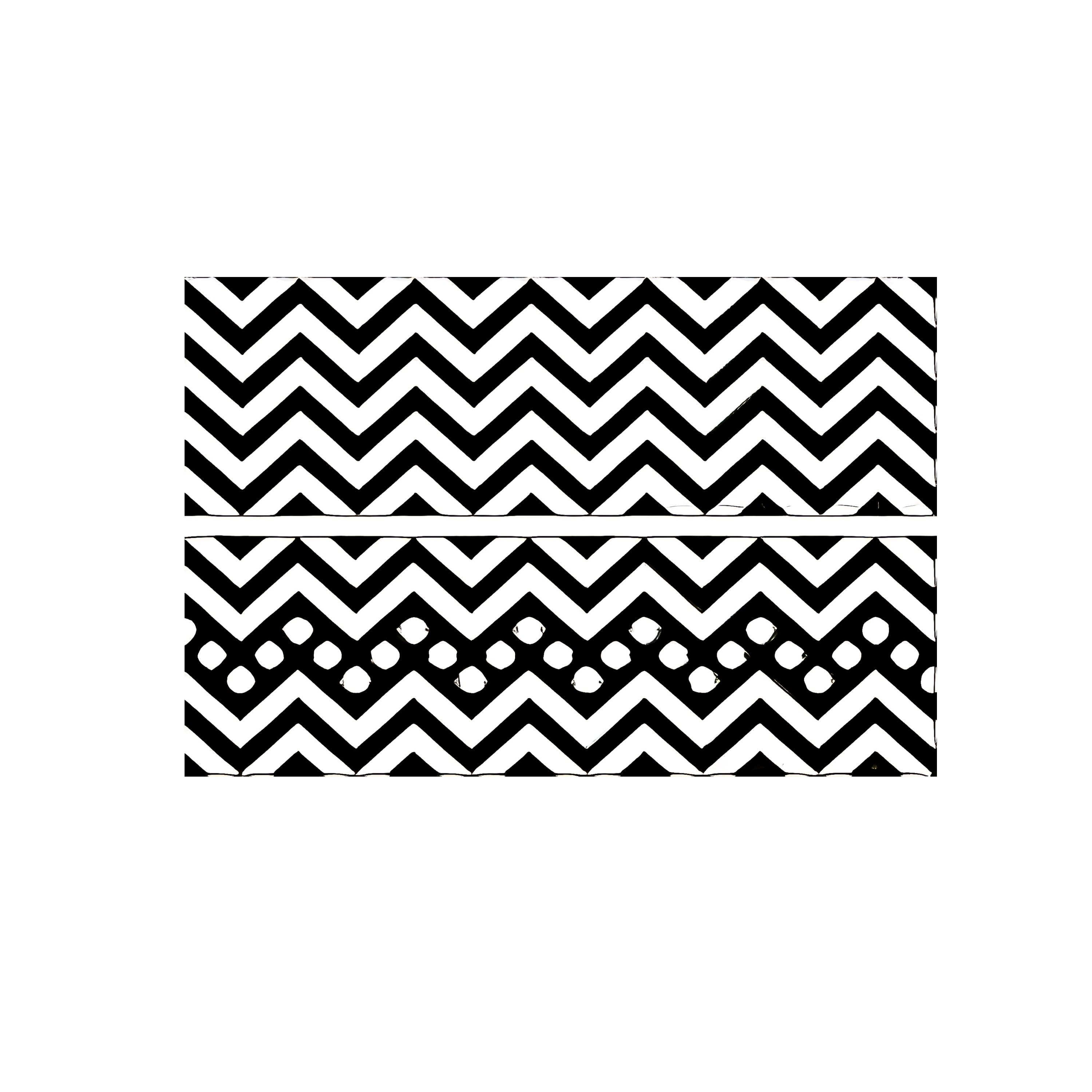 Barker Creek Double-Sided Bulletin Board Border, Black & White Chevron and Dots, 12-Pack