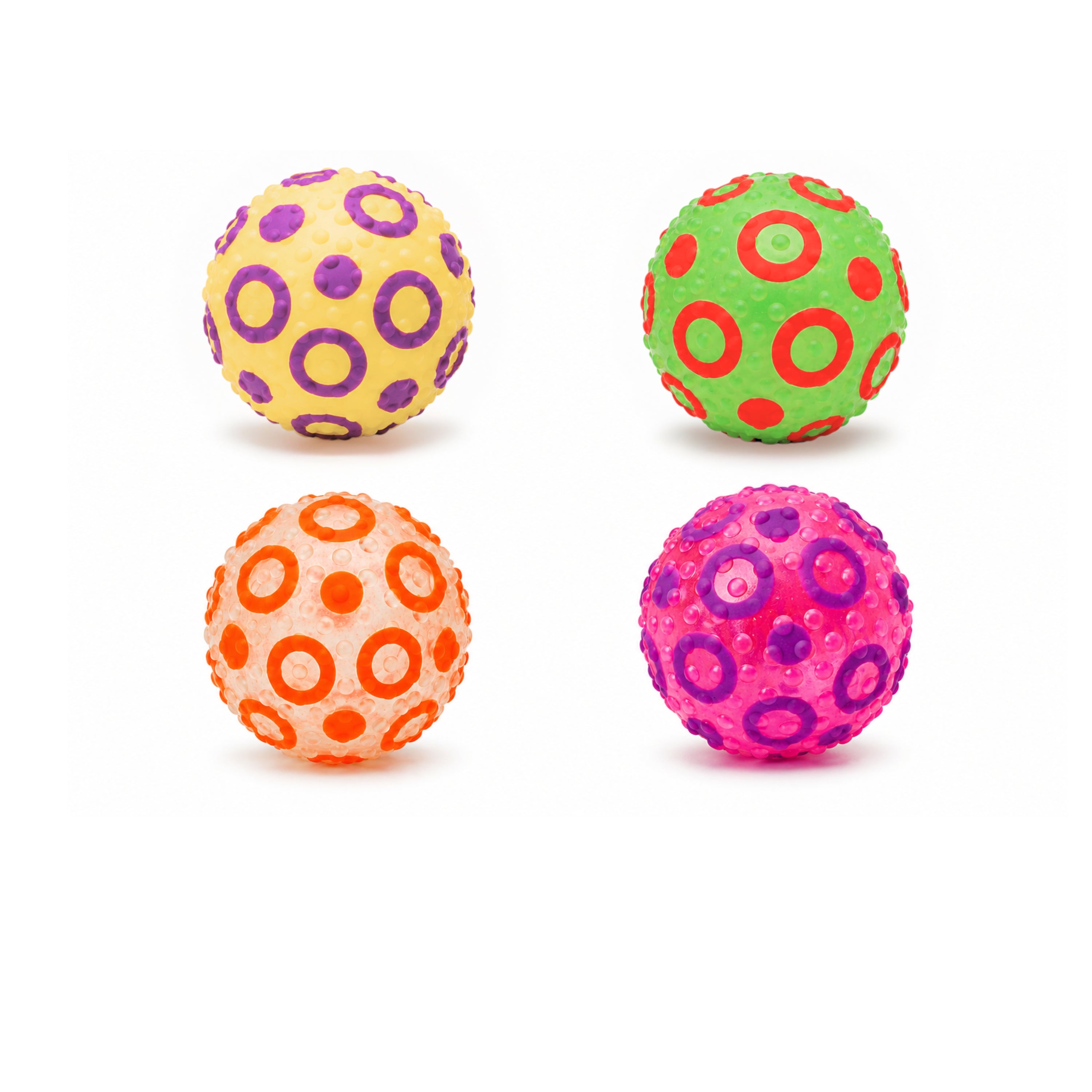 8" Knobby Sensory Balls - Set of 4
