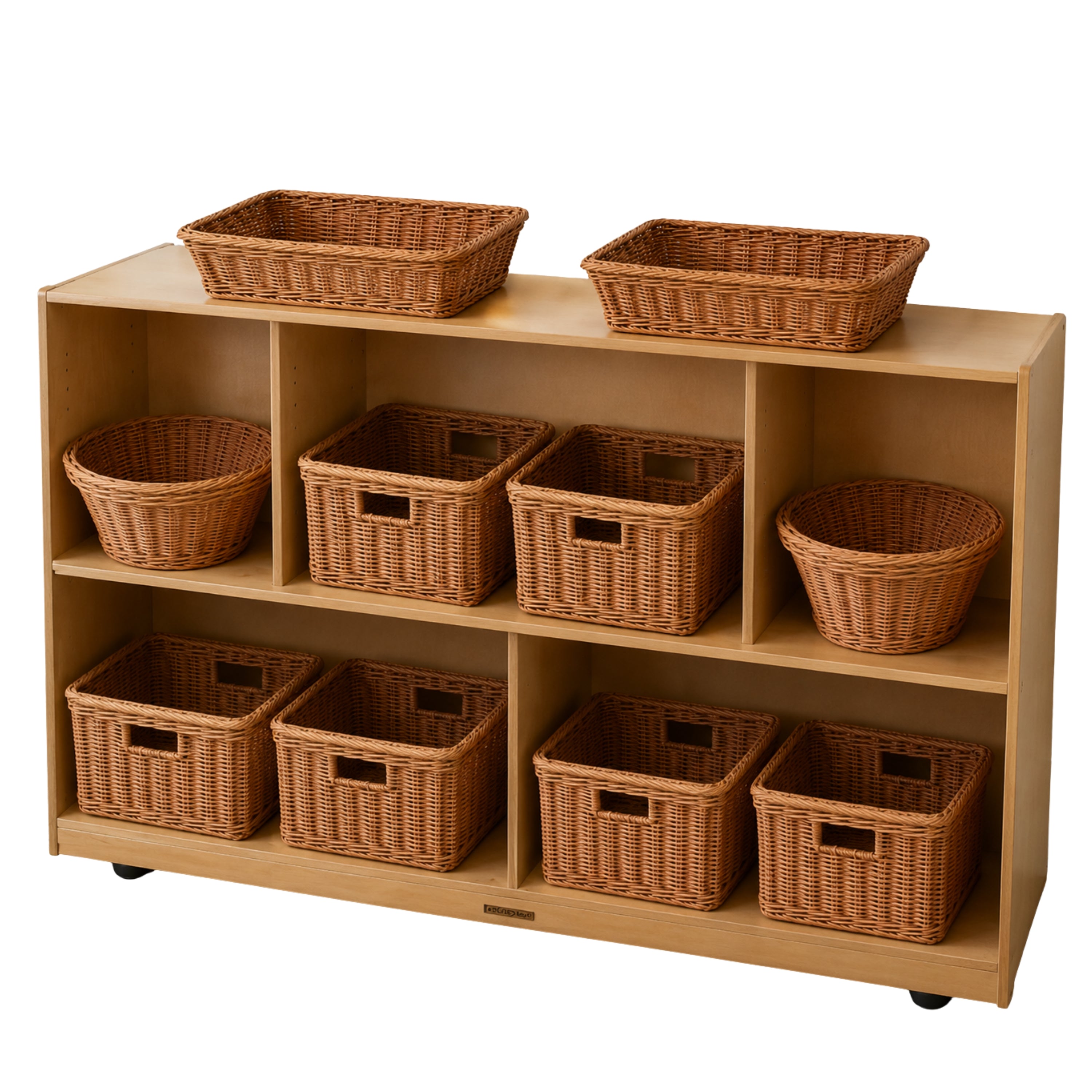 Birch 2-Level Standard Storage with Woven/Wicker Baskets