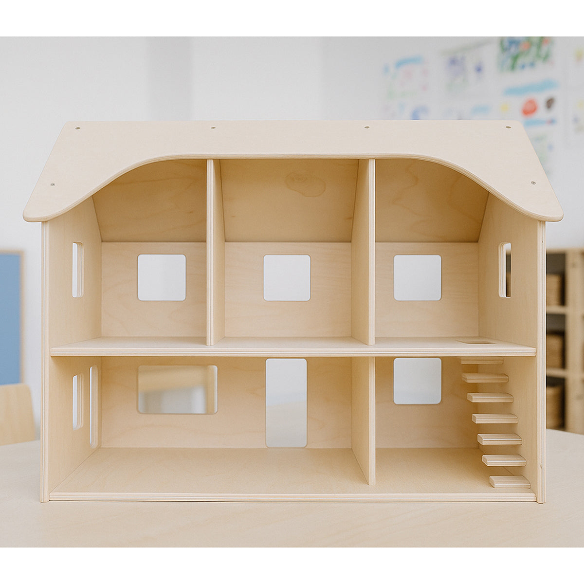 Baltic Birch Dollhouse | Durable Classroom Wooden Toy