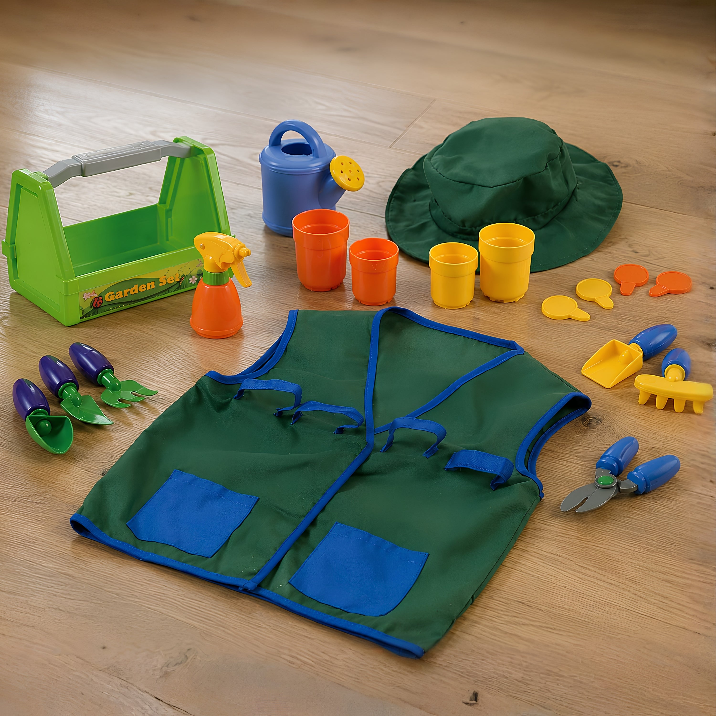 Gardener Career Dress-Up & Tool Set | 19-Piece Pretend Play Outfit for Toddlers