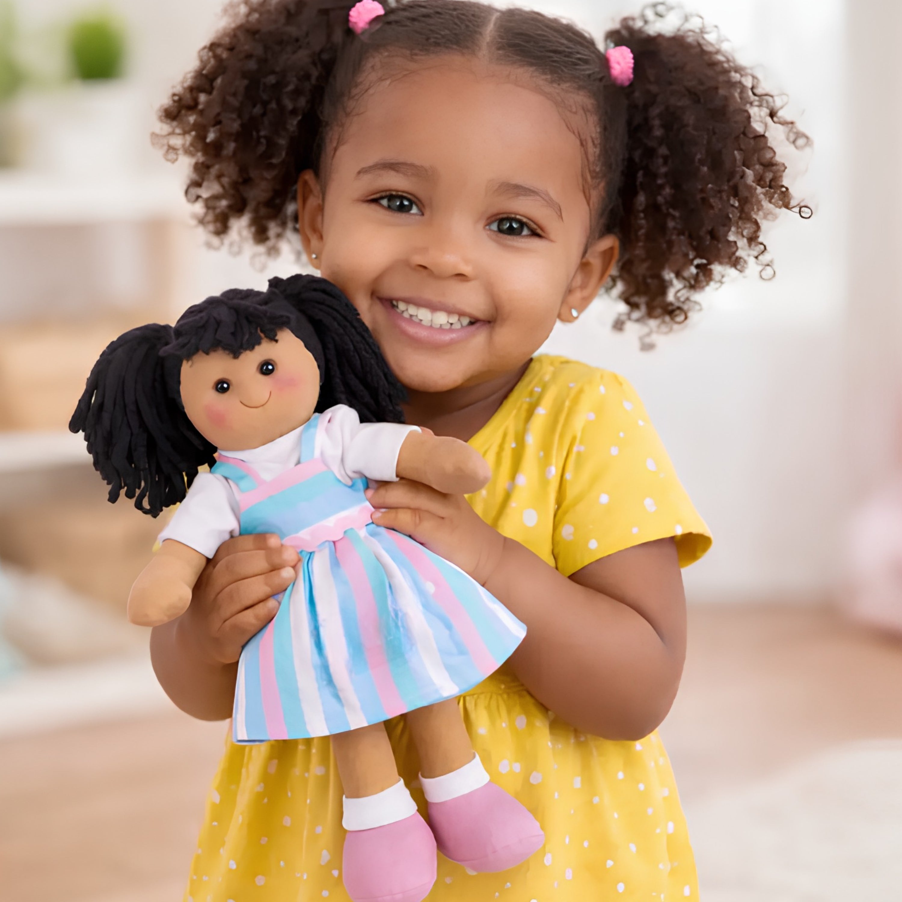 Multicultural Soft and Cuddly Kira Doll | 11 Inch Plush Ragdoll with Removable Clothing