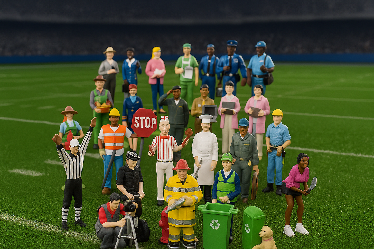 Multicultural Community Helpers Playset | 24 Career Figures for Block Play