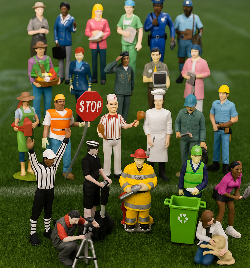 Multicultural Community Helpers Playset | 24 Career Figures for Block Play