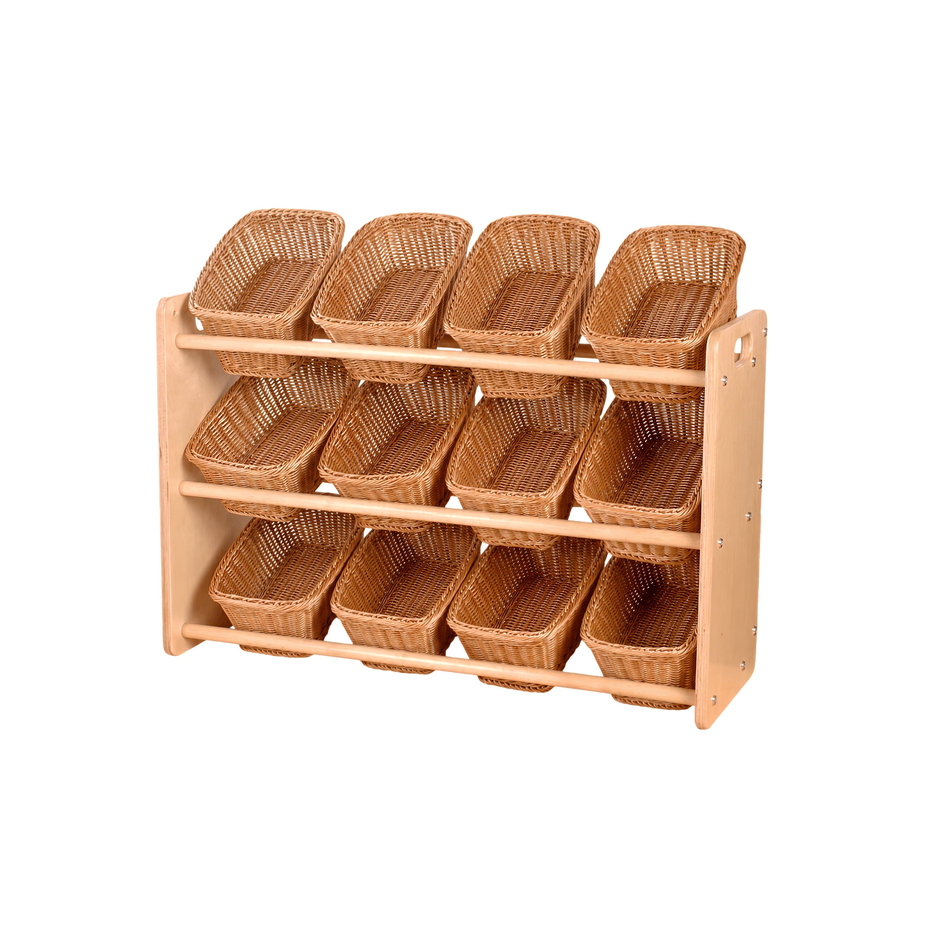 Wooden Rack of Baskets