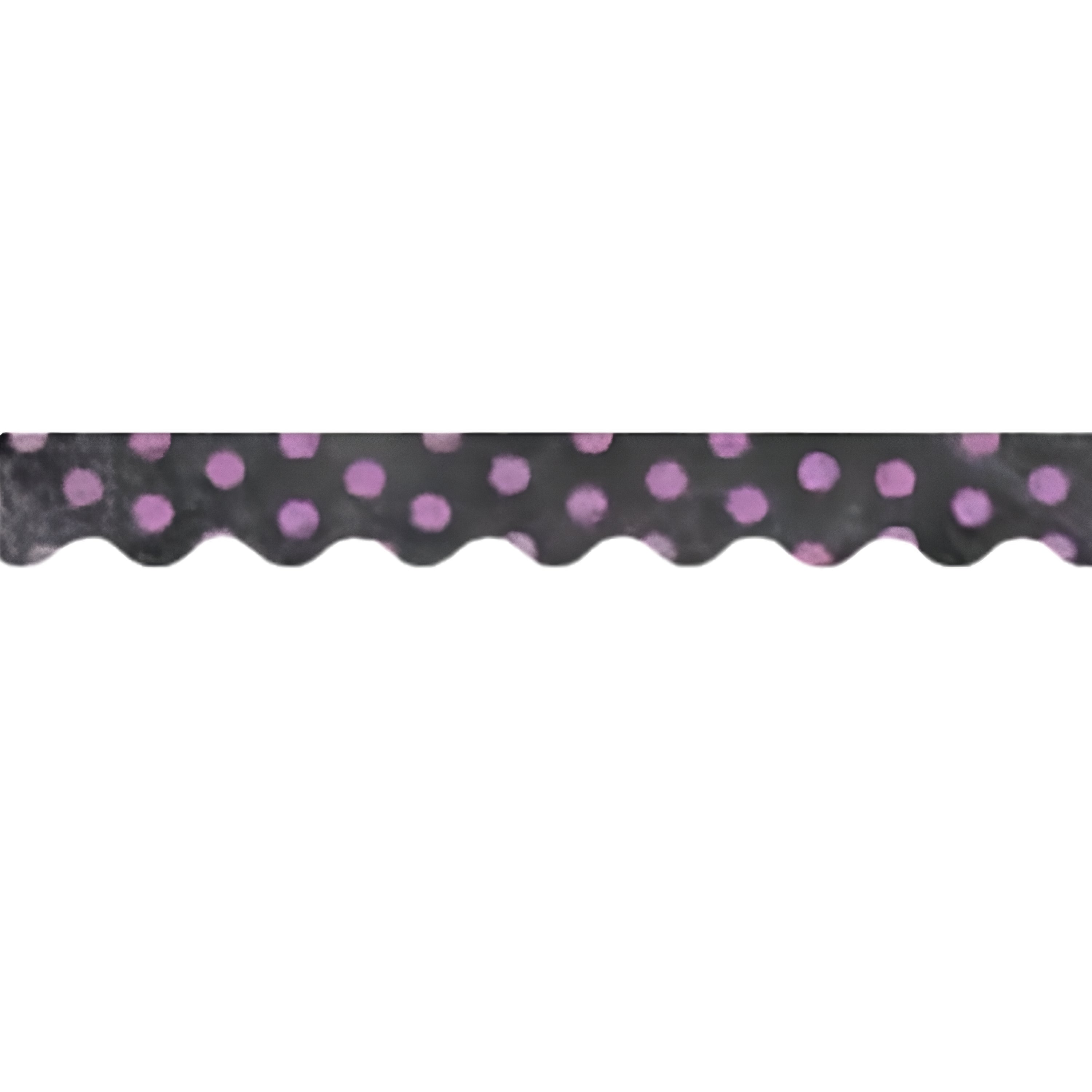 Dots on Chalkboard Purple Bulletin Board Border, 35 Feet