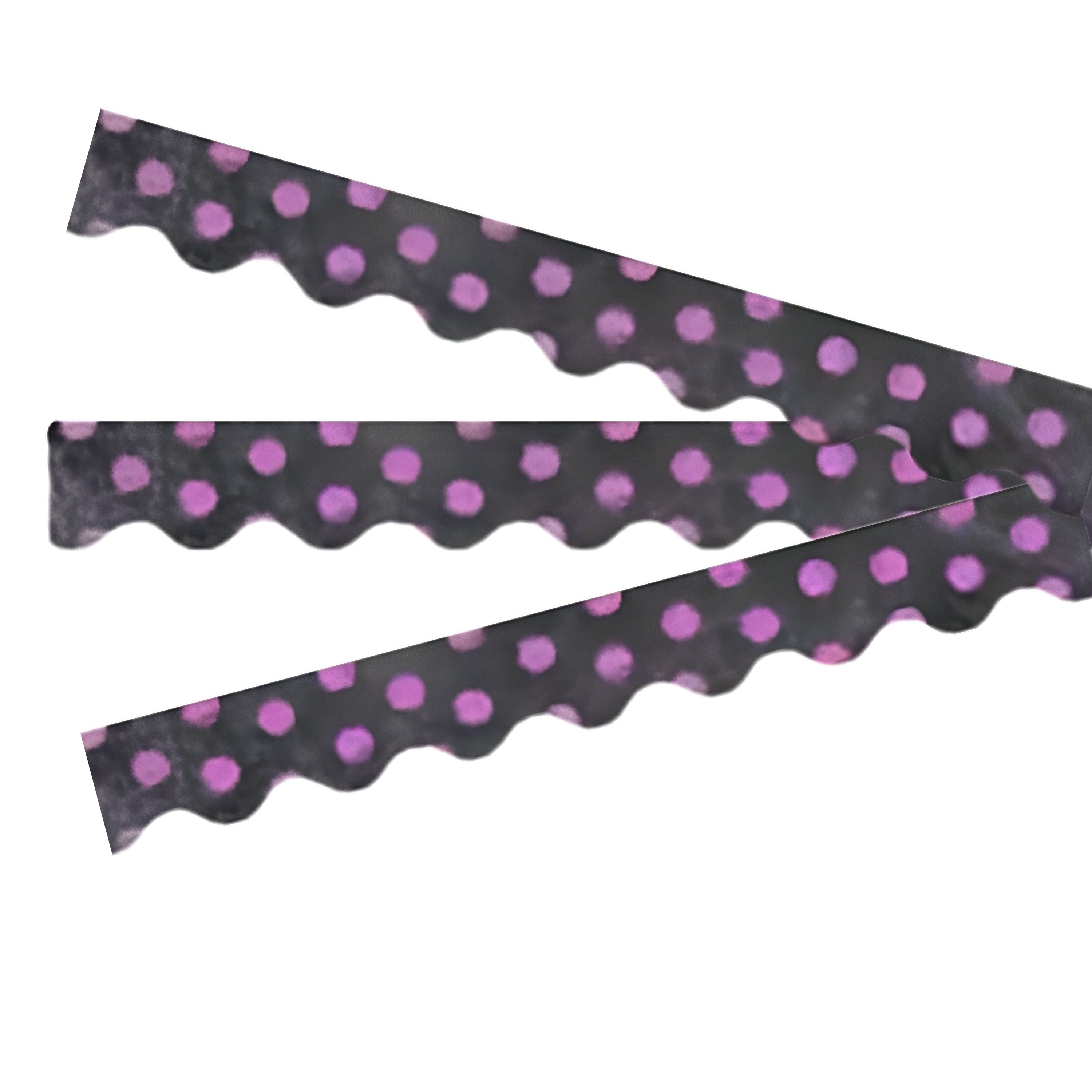 Dots on Chalkboard Purple Bulletin Board Border, 35 Feet