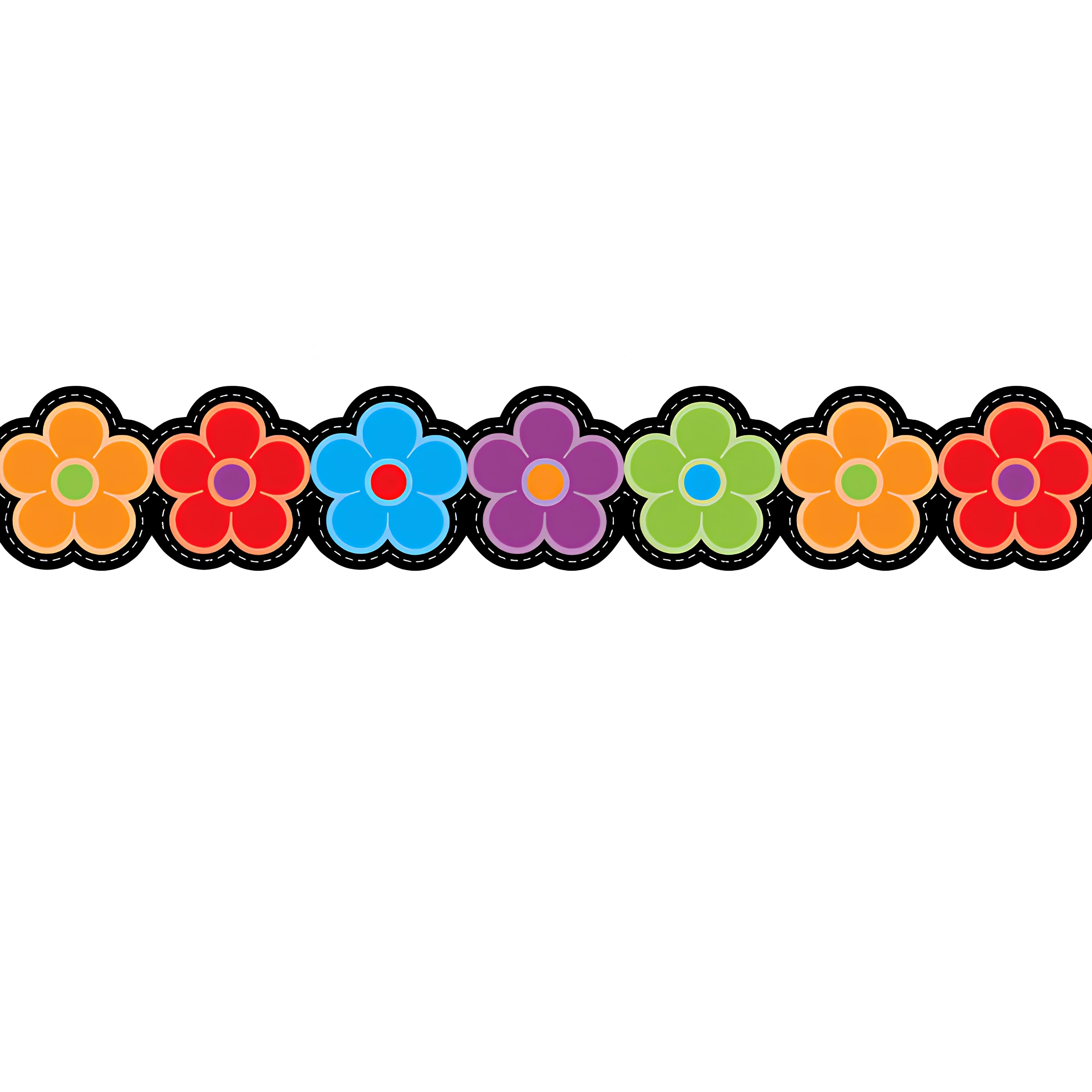 Posies Bulletin Board Border, 35 Feet