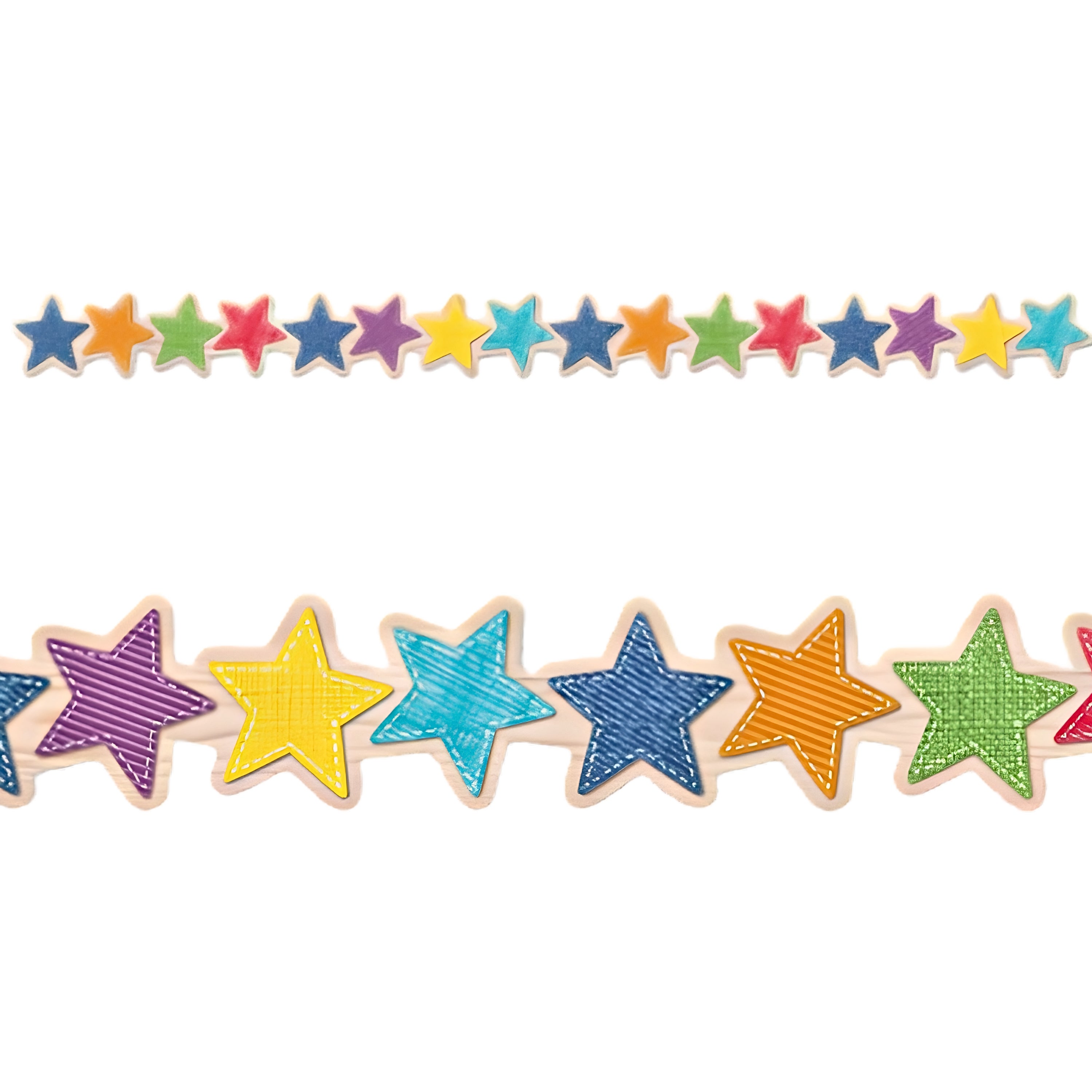 Upcycle Stars Bulletin Board Border, 35 Feet