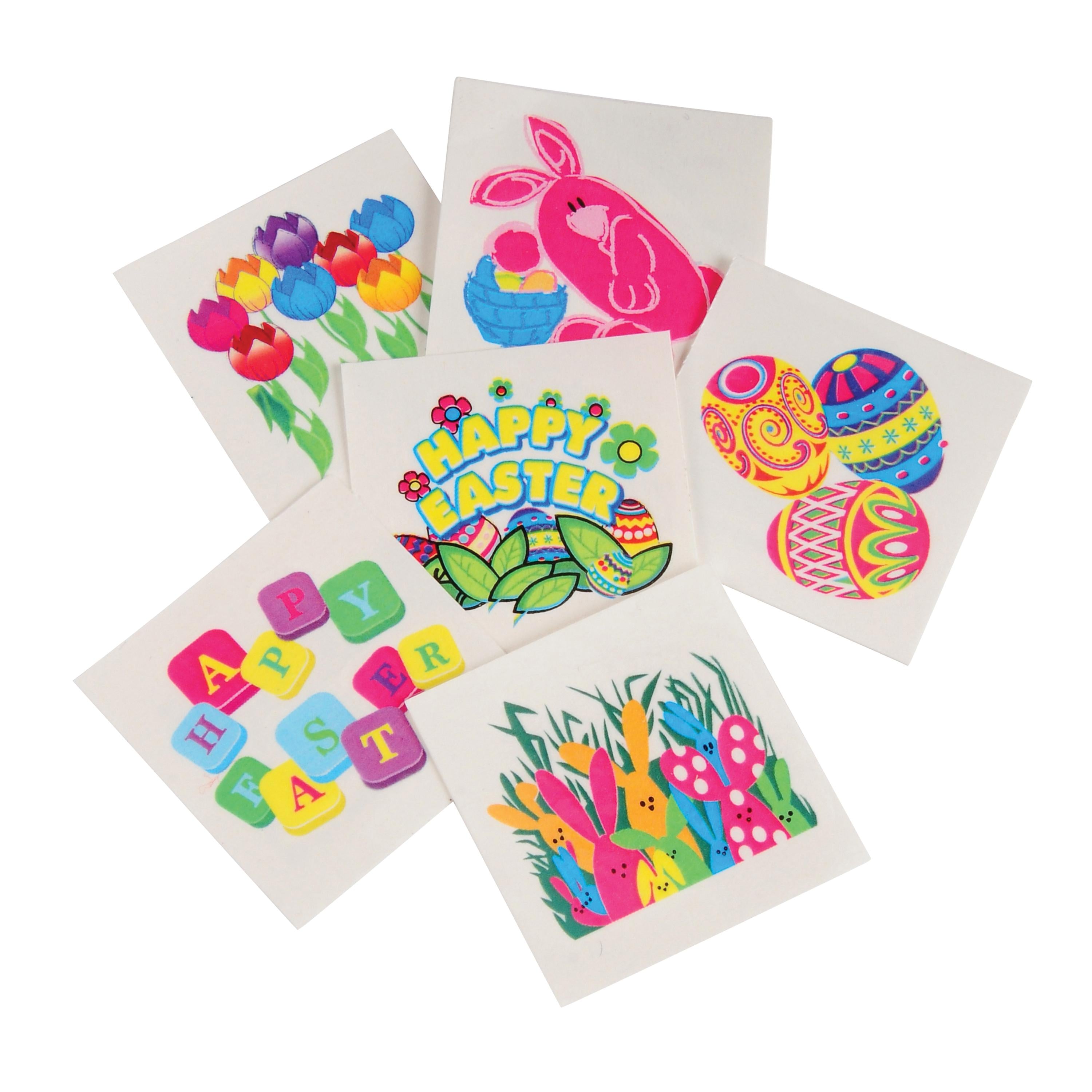 Easter Temporary Tattoos - 8 Pack