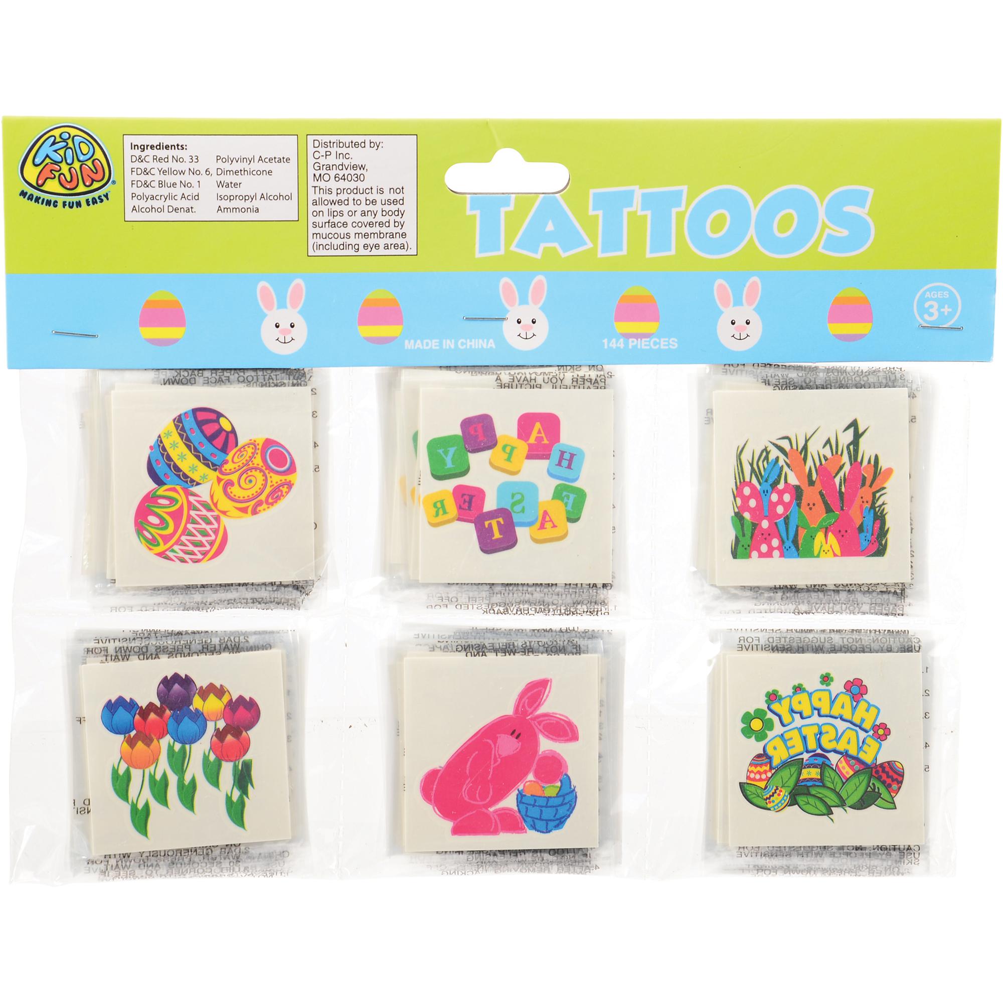 Easter Temporary Tattoos - 8 Pack